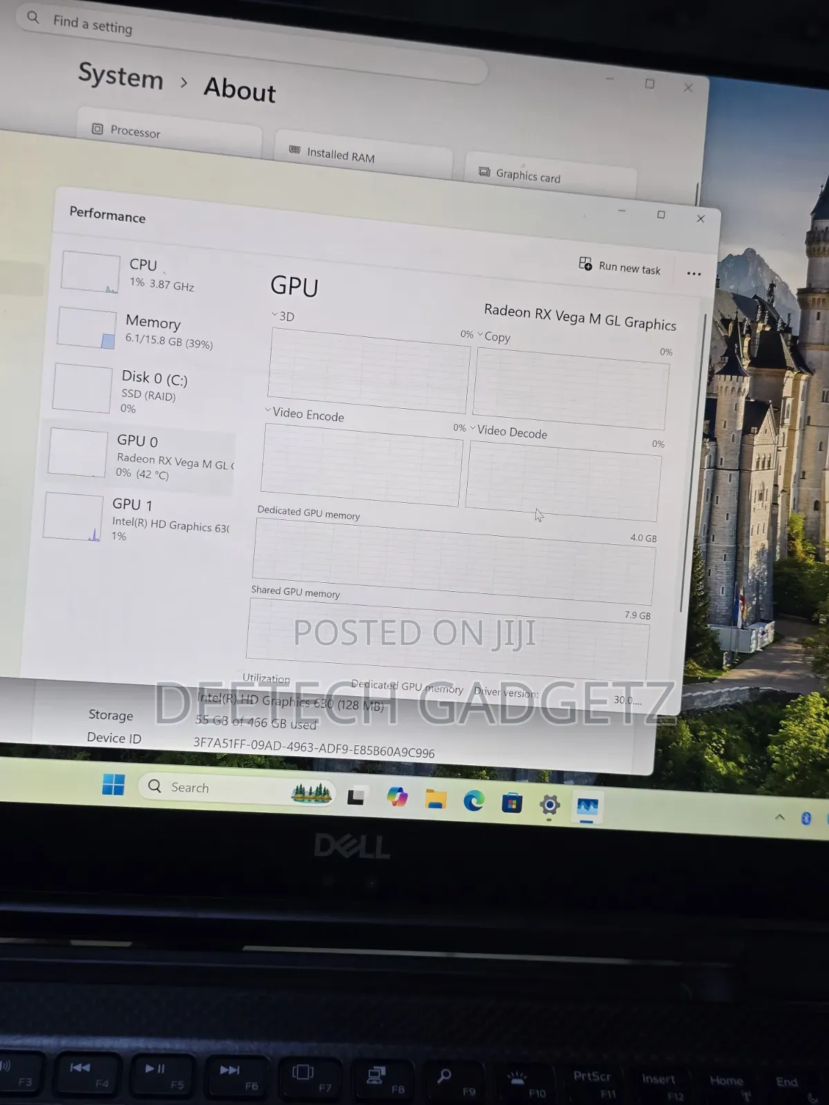 Laptop Dell XPS 15 16GB Intel Core i7 SSD 512GB