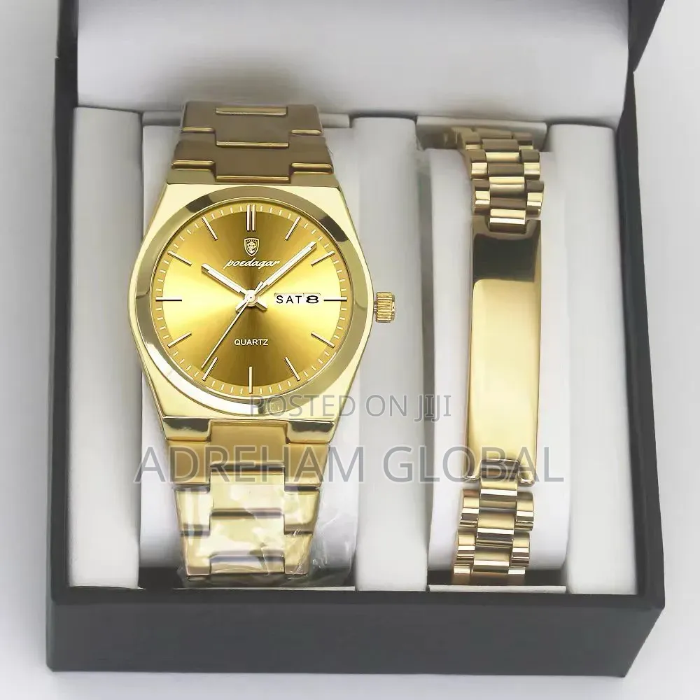 Poedagar Quality Sophisticated Luxury Wristwatch With Bracelet(In Box