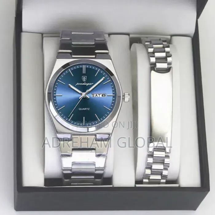 Poedagar Quality Sophisticated Luxury Wristwatch With Bracelet(In Box
