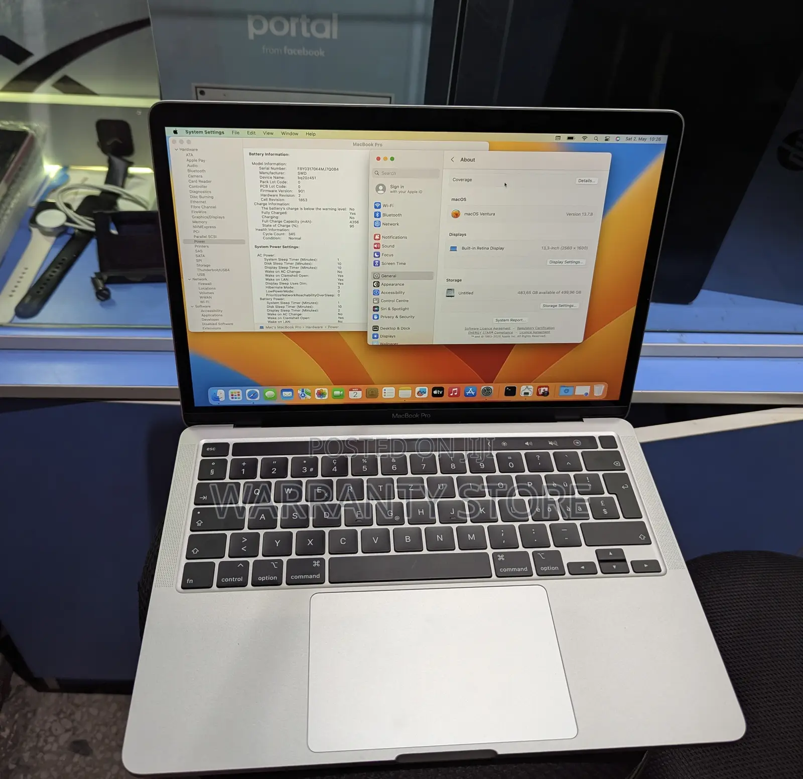 Laptop Apple MacBook Pro 2020 32GB Intel Core i7 SSD 512GB