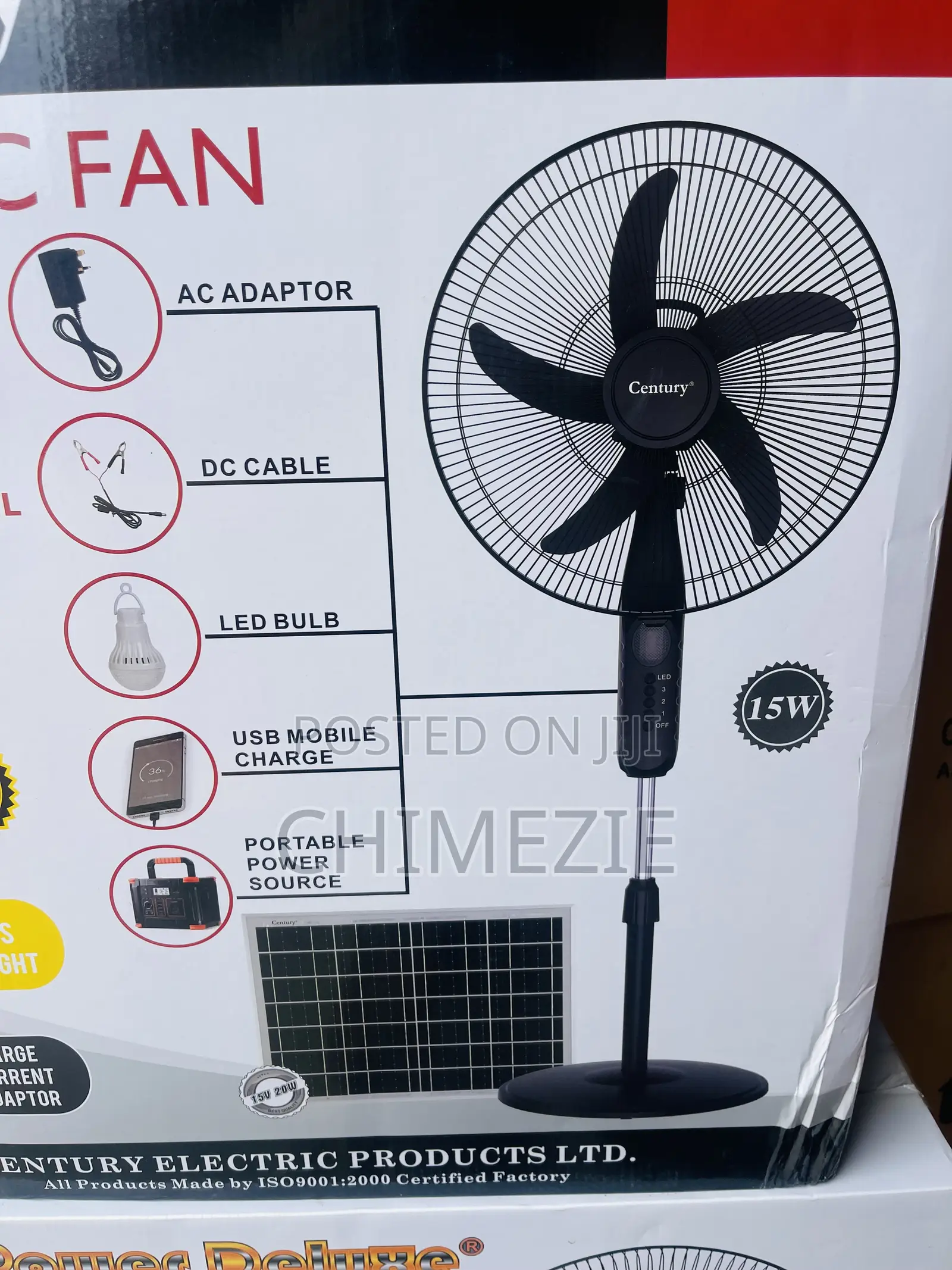 Century 15watts Light Solar Fan With 20watts Panel Inverter Friendly