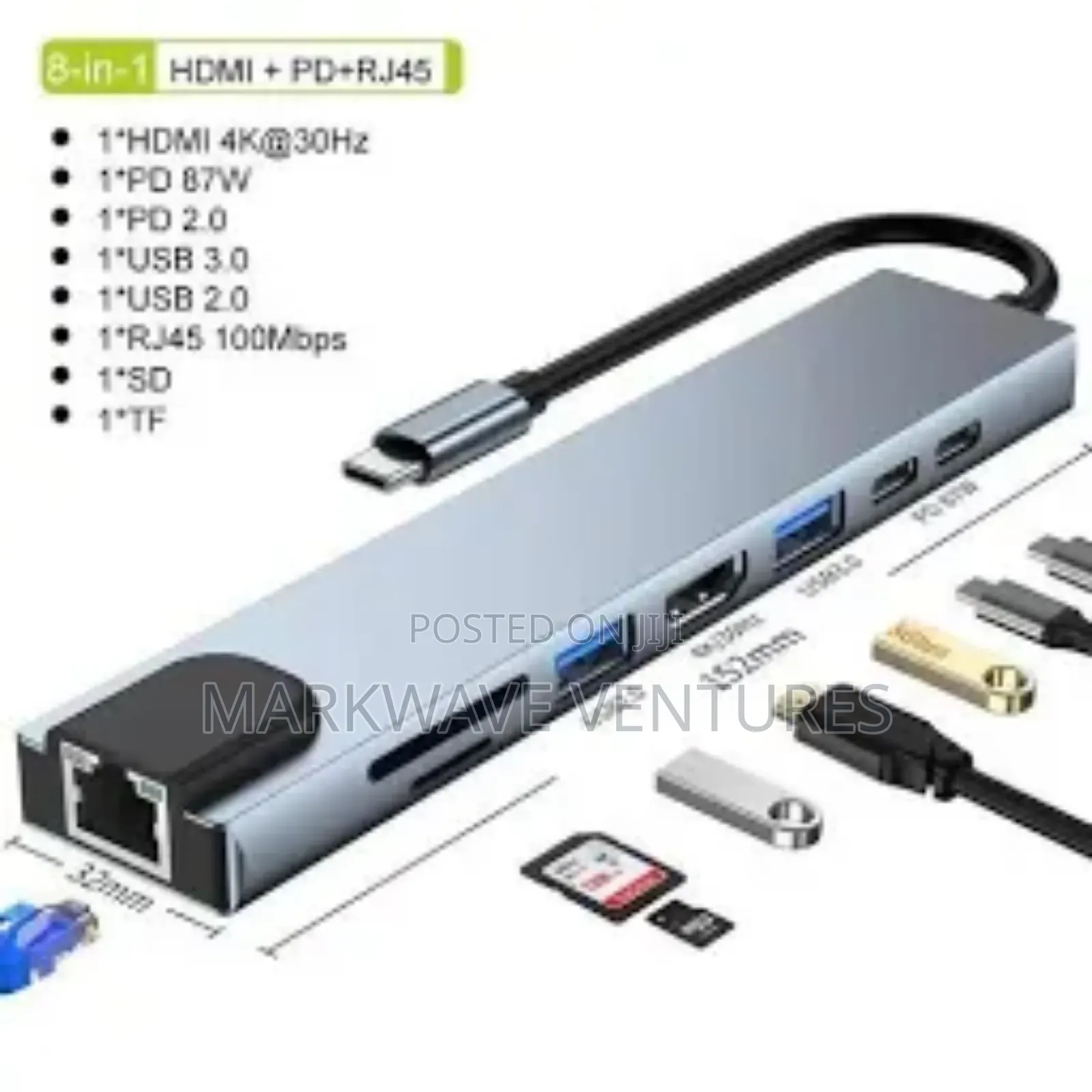 8 in 1 Type C Adapter/Hub / Dock Station