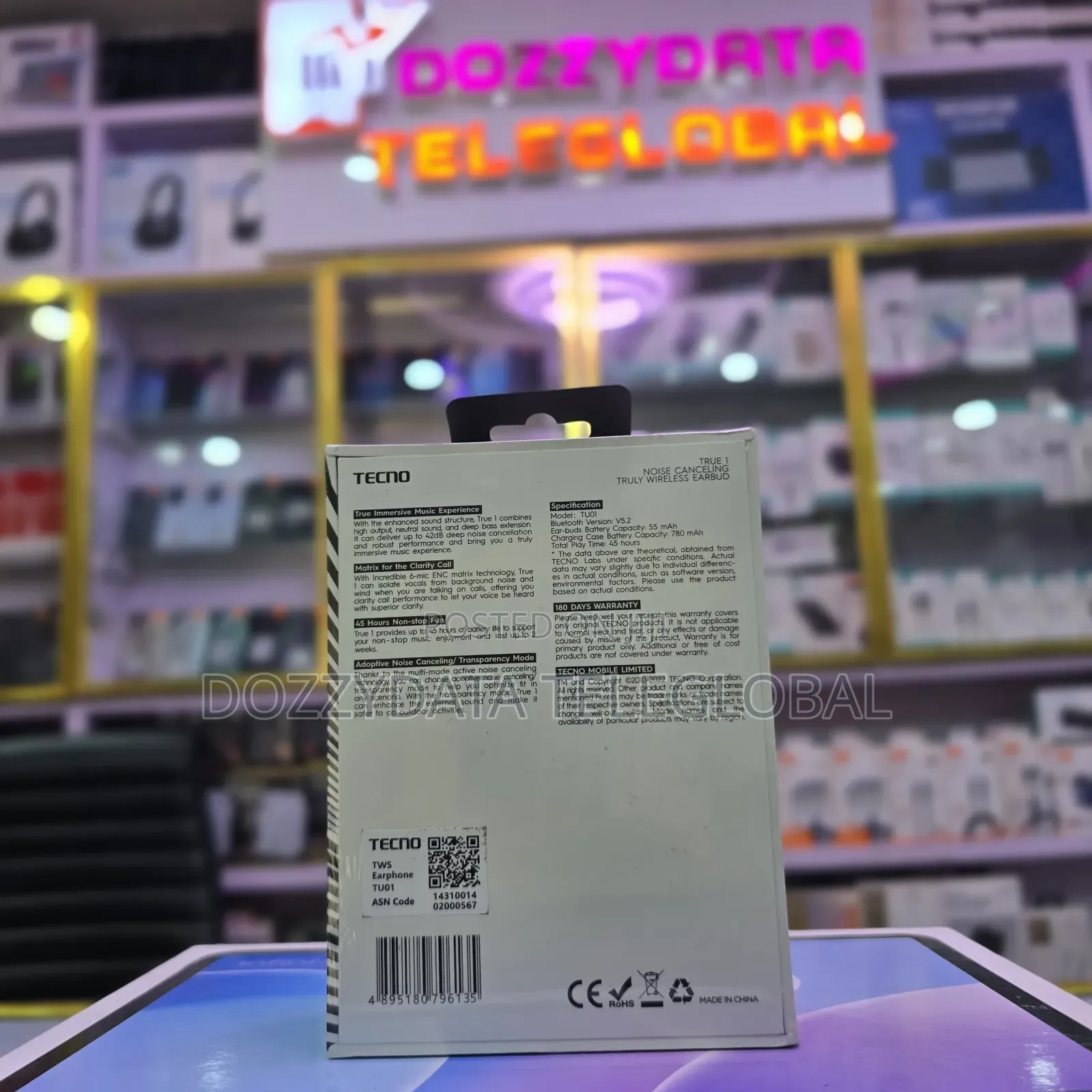 Tecno True 1 Earbuds With 42db Adaptive Noise Cancellation
