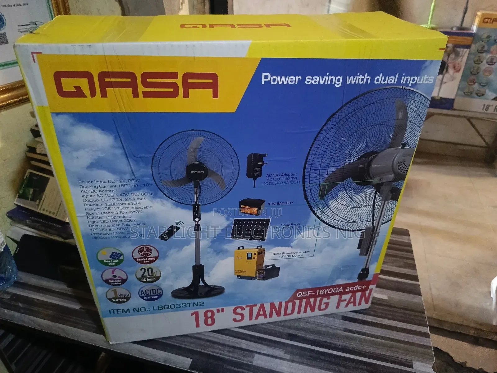 3 Blades Acdc Qasa Fan With Remote Control