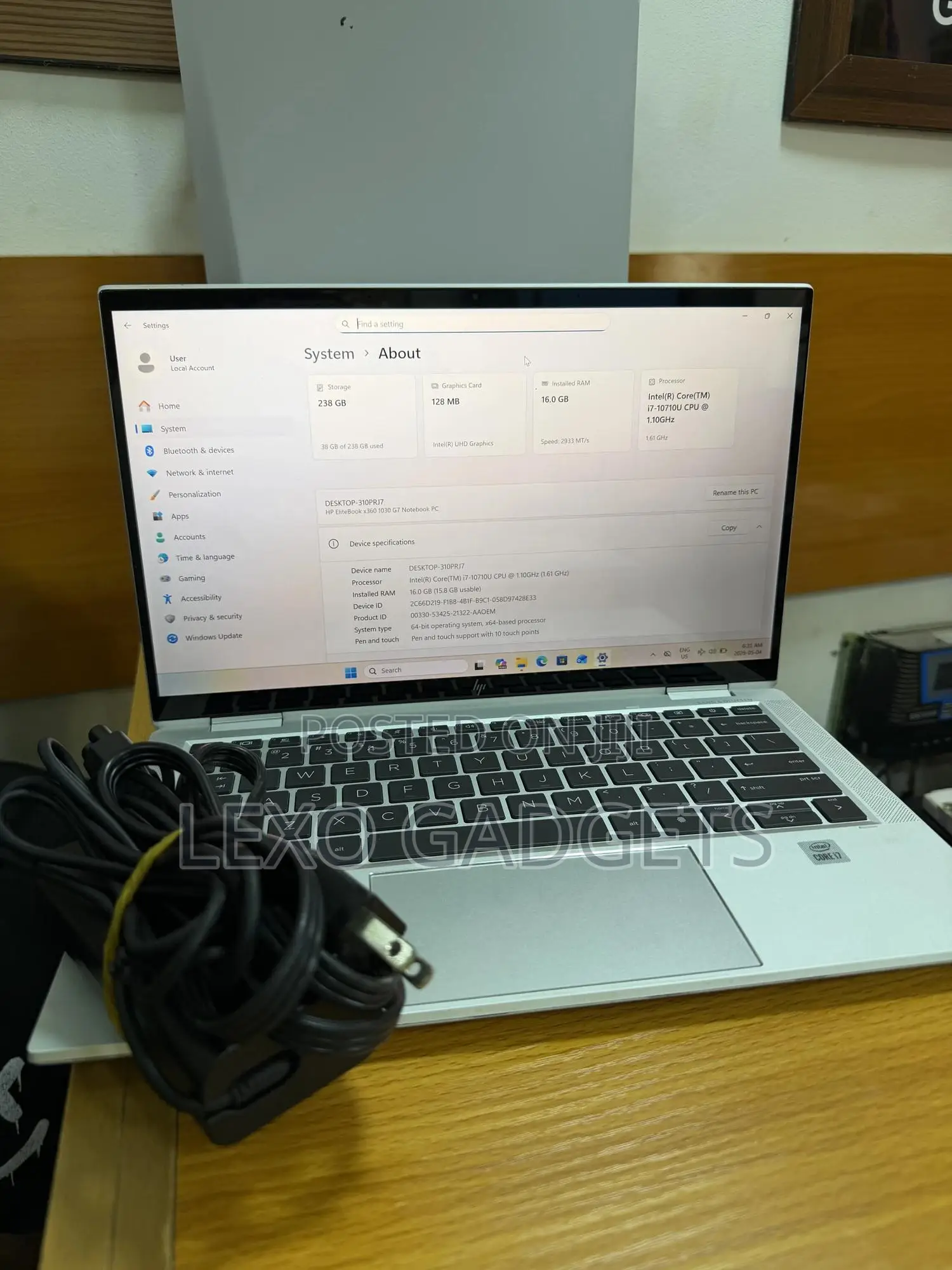 Laptop HP EliteBook x360 1030 G7 16GB Intel Core Ultra 7 SSD 256GB