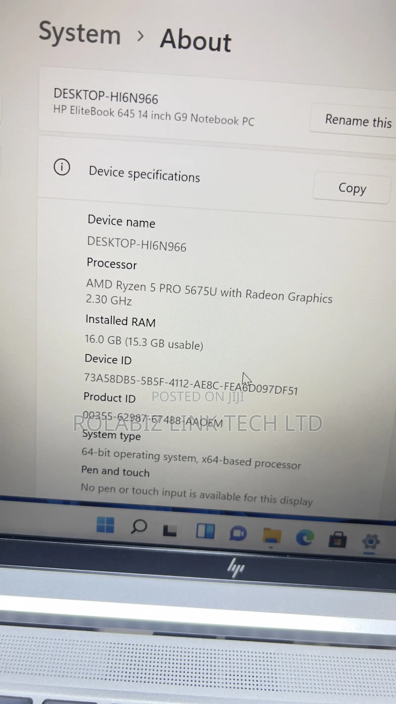 Laptop HP EliteBook 645 G9 16GB AMD Ryzen 5 SSD 512GB