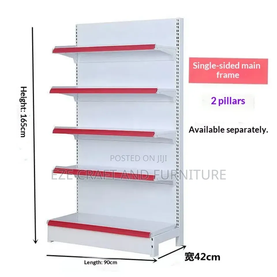 Single Face Quality Super Market Display Steel Rack