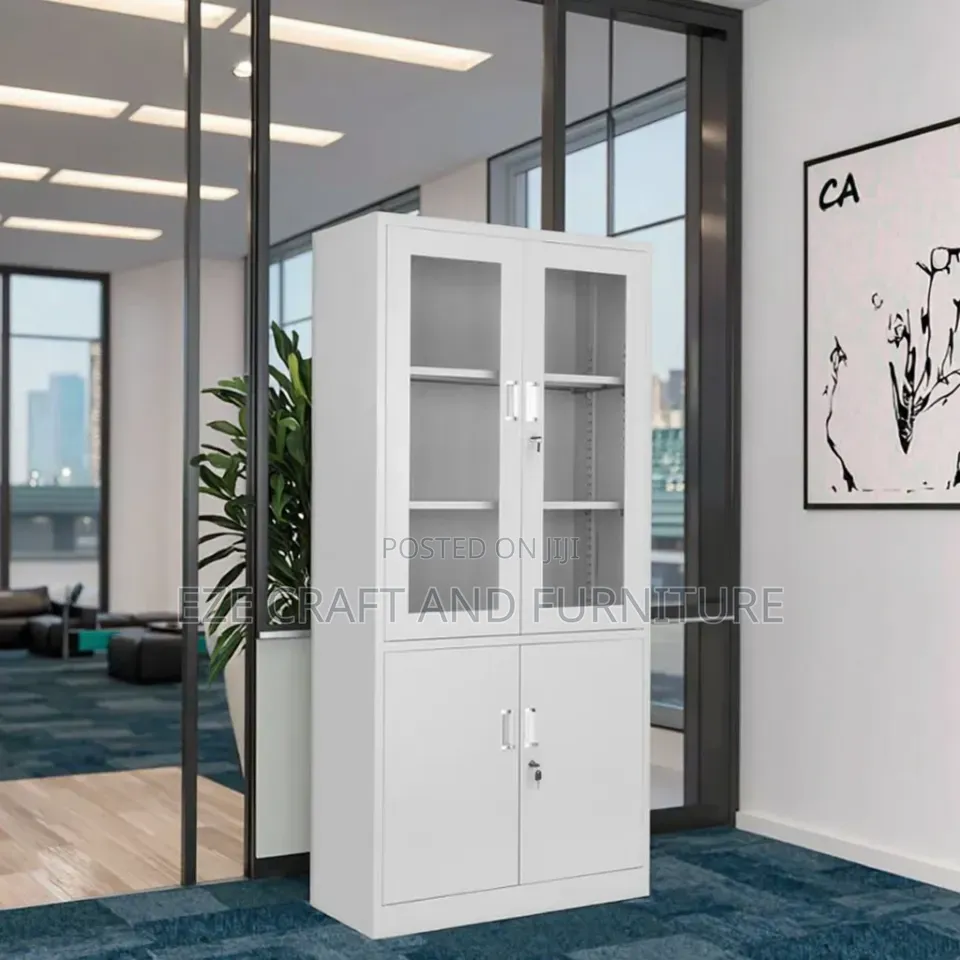 Glass Bookshelves Cabinet