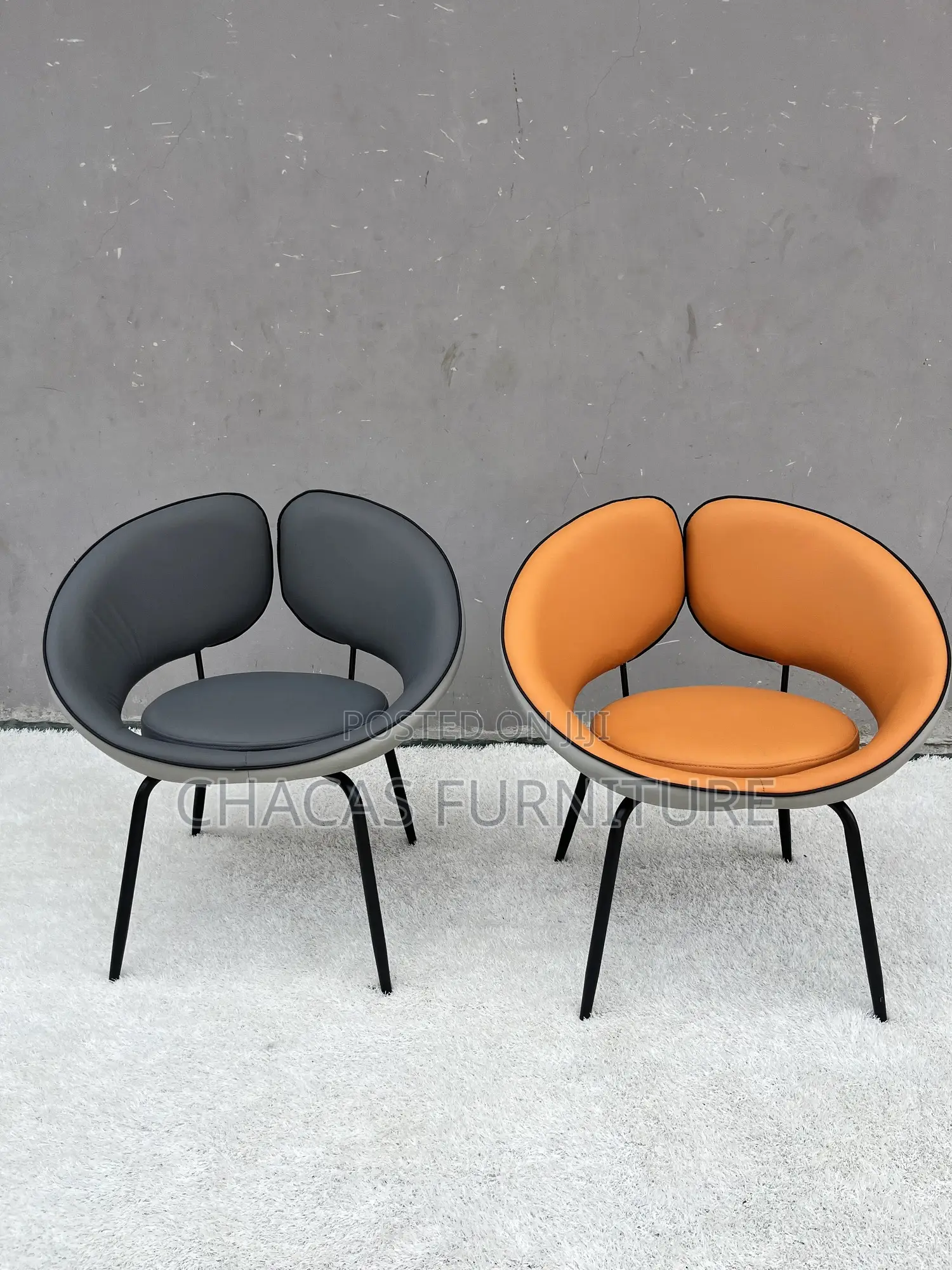 Luxury Tulip Designer Armchair - Modern Petal Back Lounge Seat