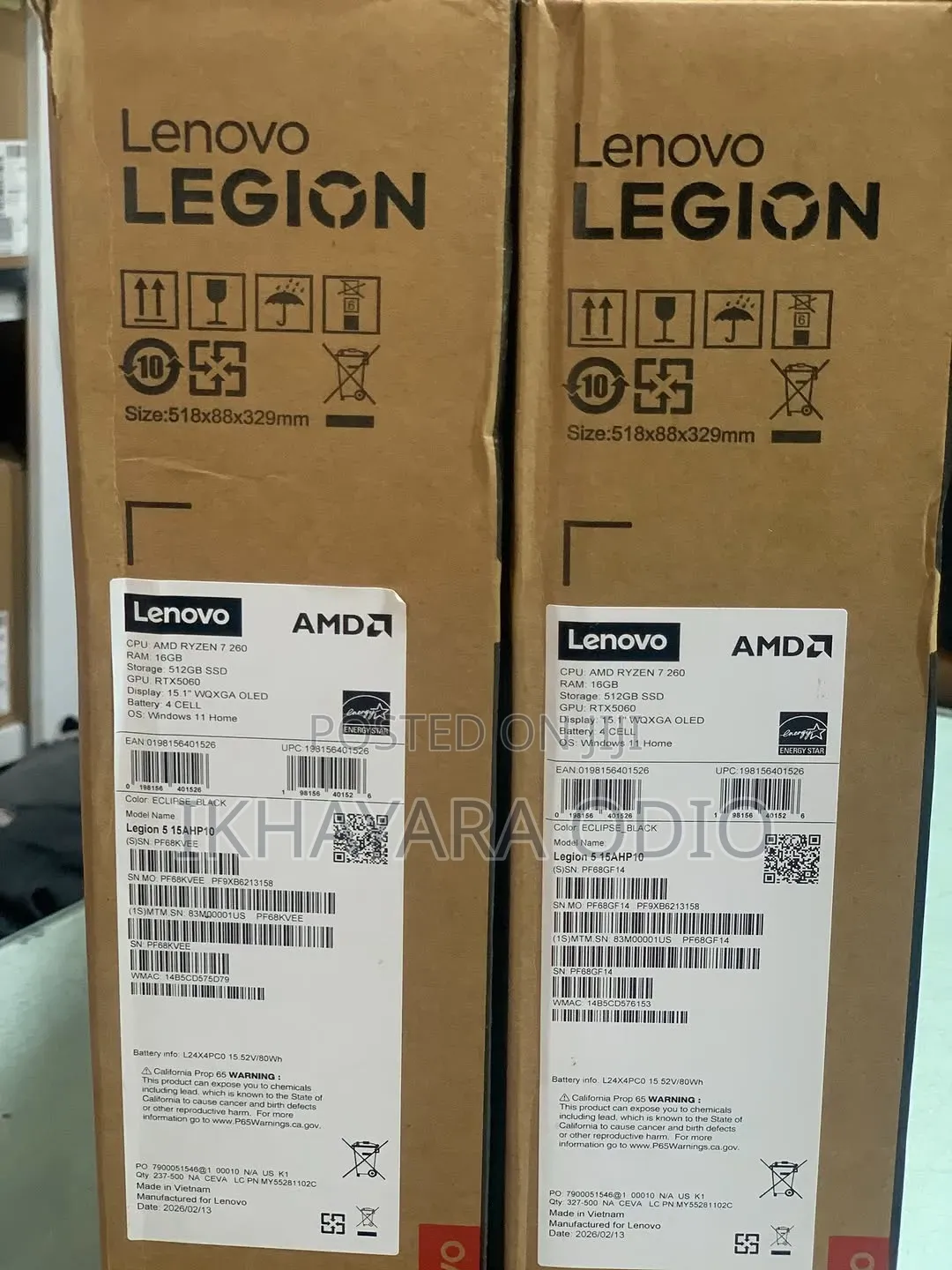 New Laptop Lenovo Legion 5 16GB AMD Ryzen 7 SSD 512GB