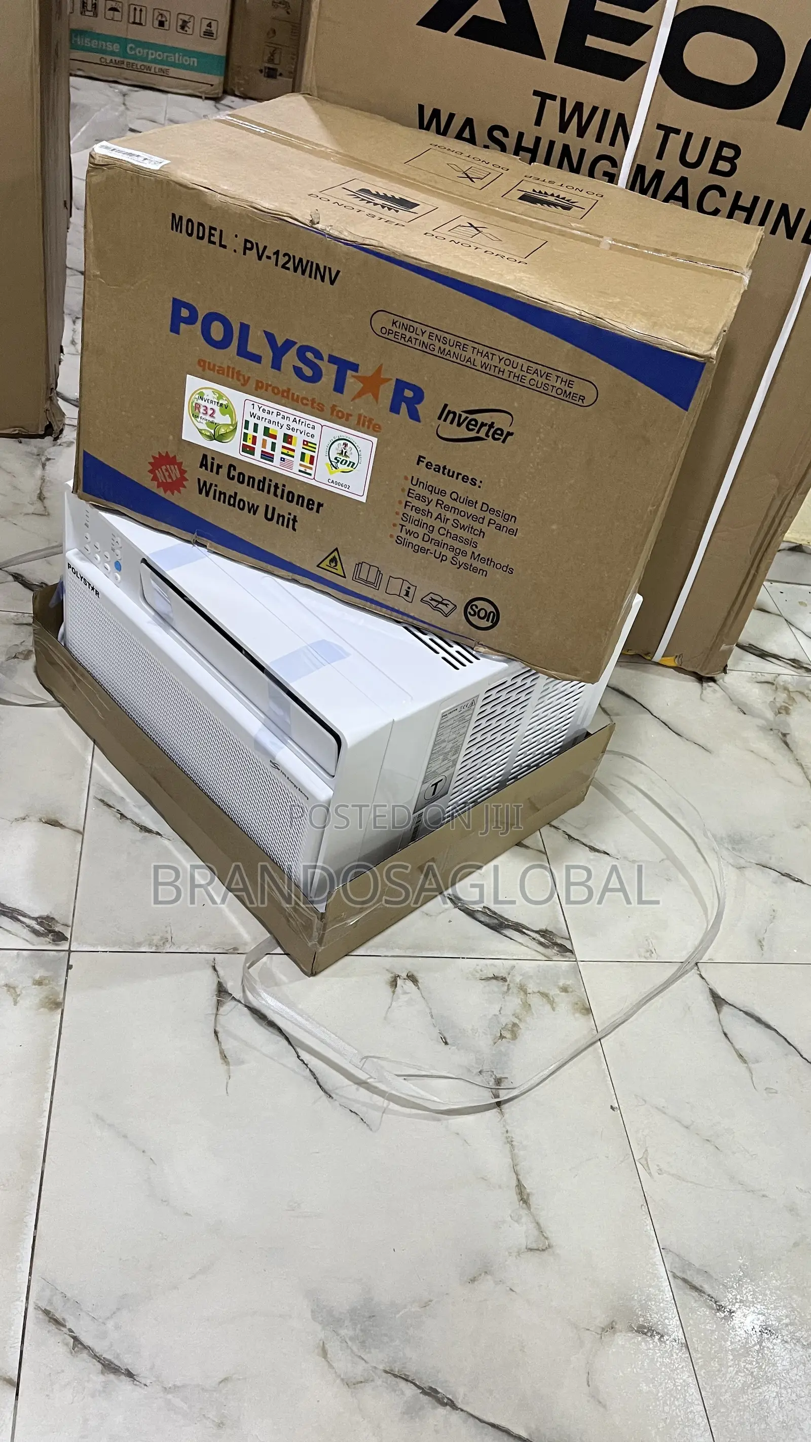 New Polystar 1.5hp Inverter Window Ac [Pv-12winv]-stable Cooling
