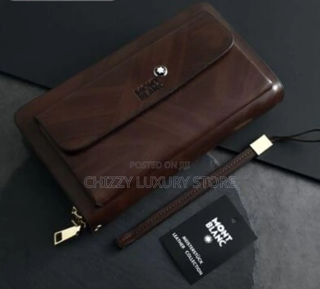 Mont Blanc Quality Luxury Men Genuine Leather Bag