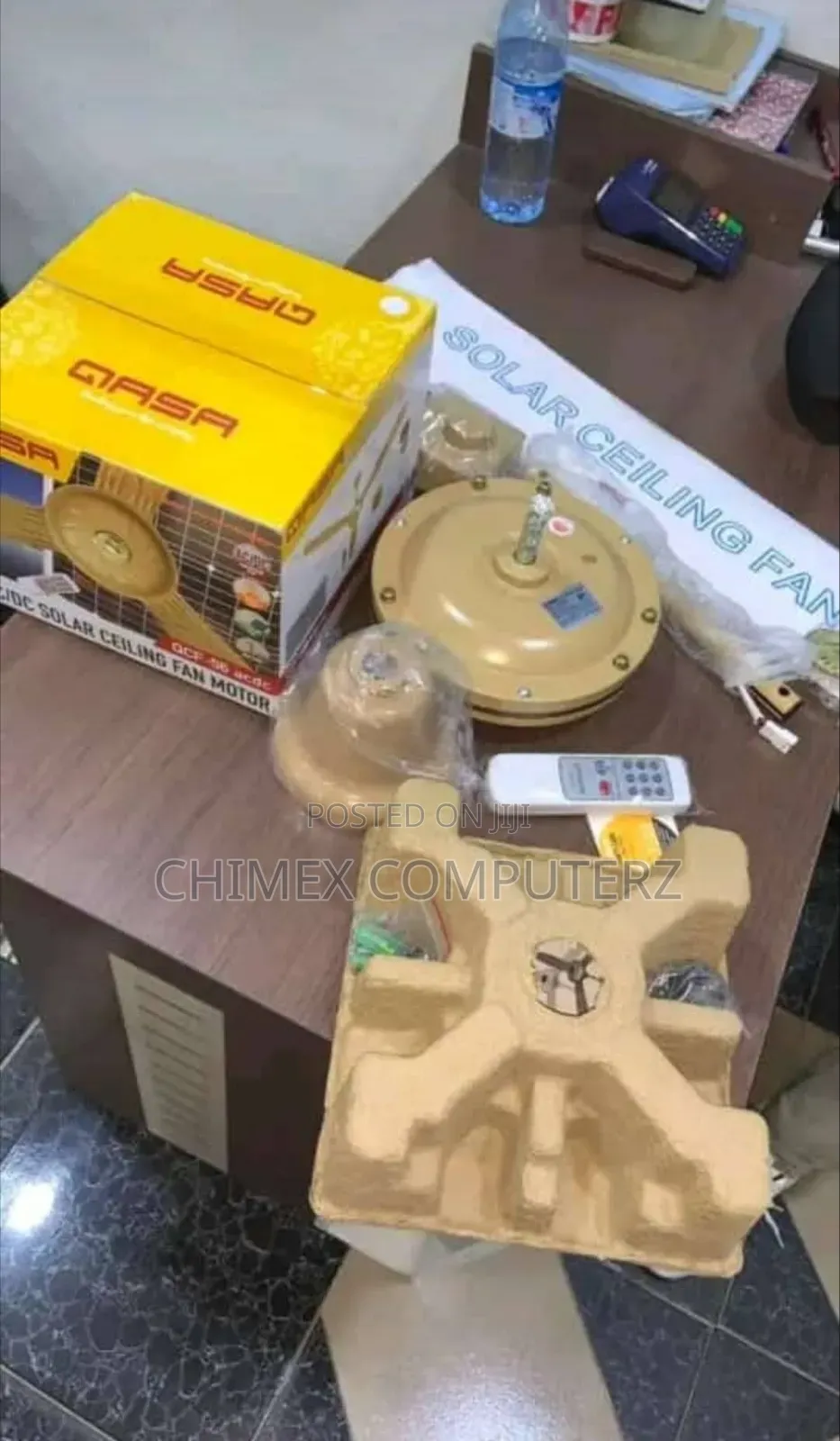 Qasa QCF-56 Ac/Dc Solar Ceiling Fan Motor and Remote Control Kit.