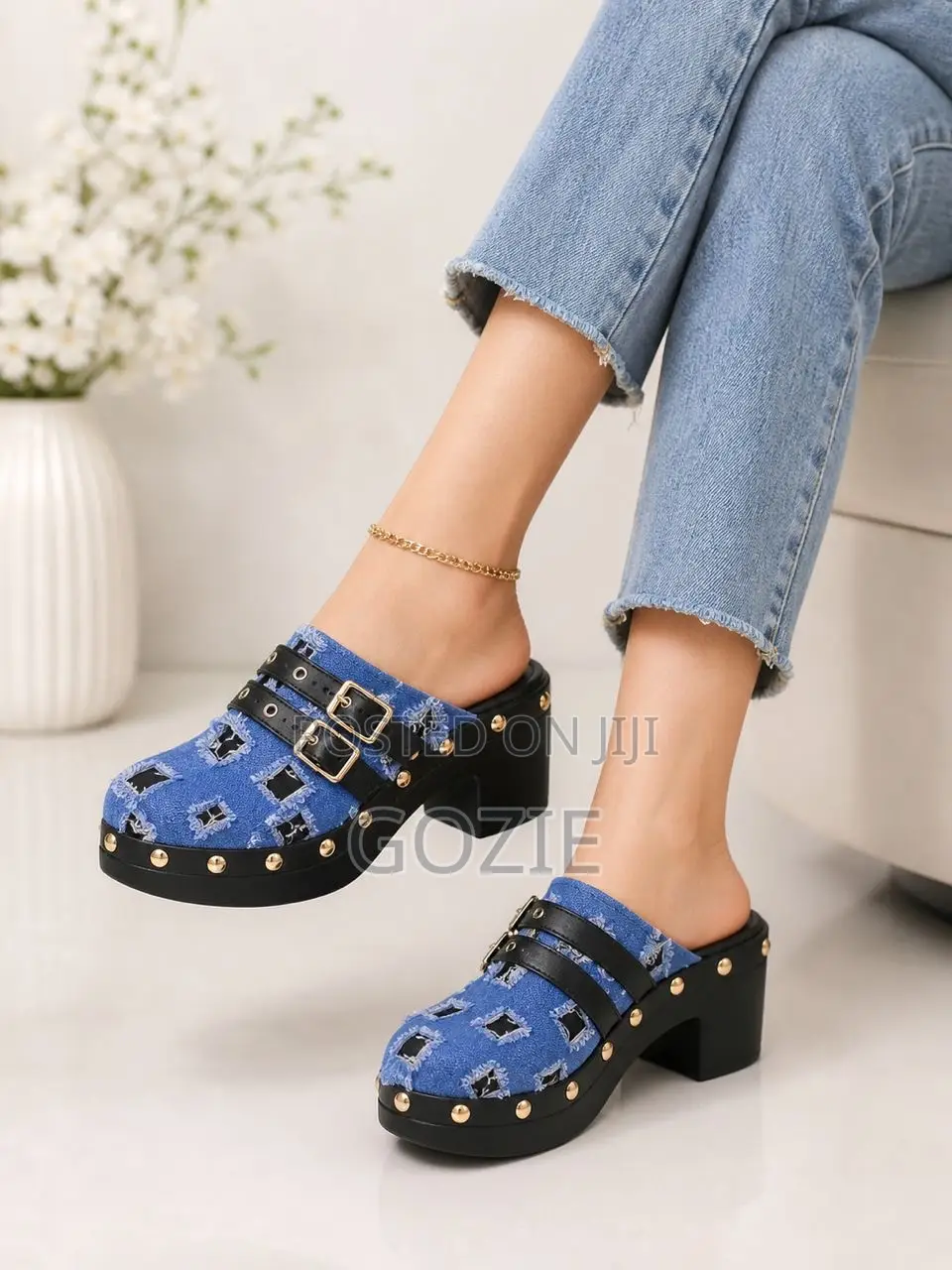 Stylish Gorgeous Covered Front Wedge Slip On