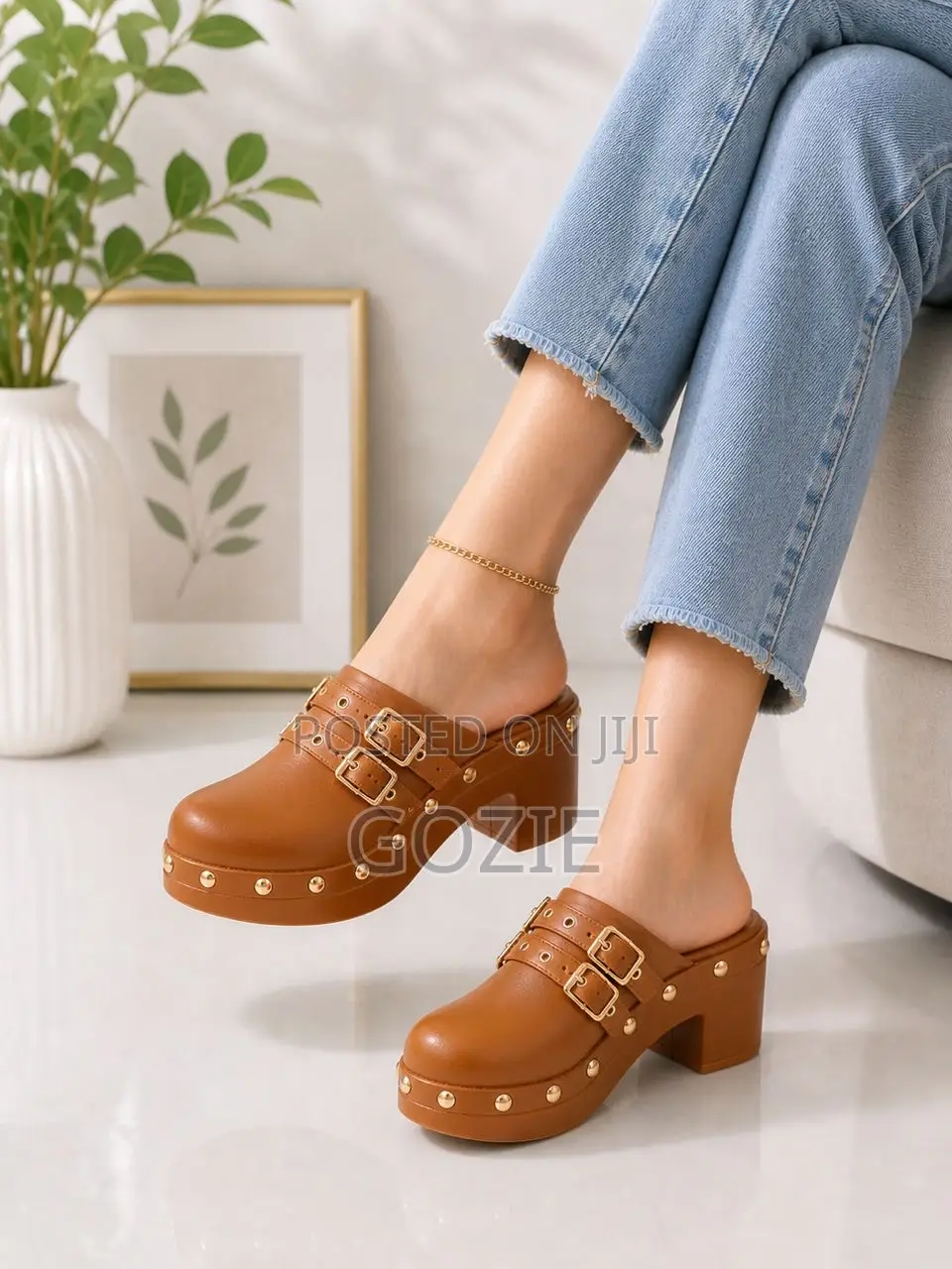Stylish Gorgeous Covered Front Wedge Slip On