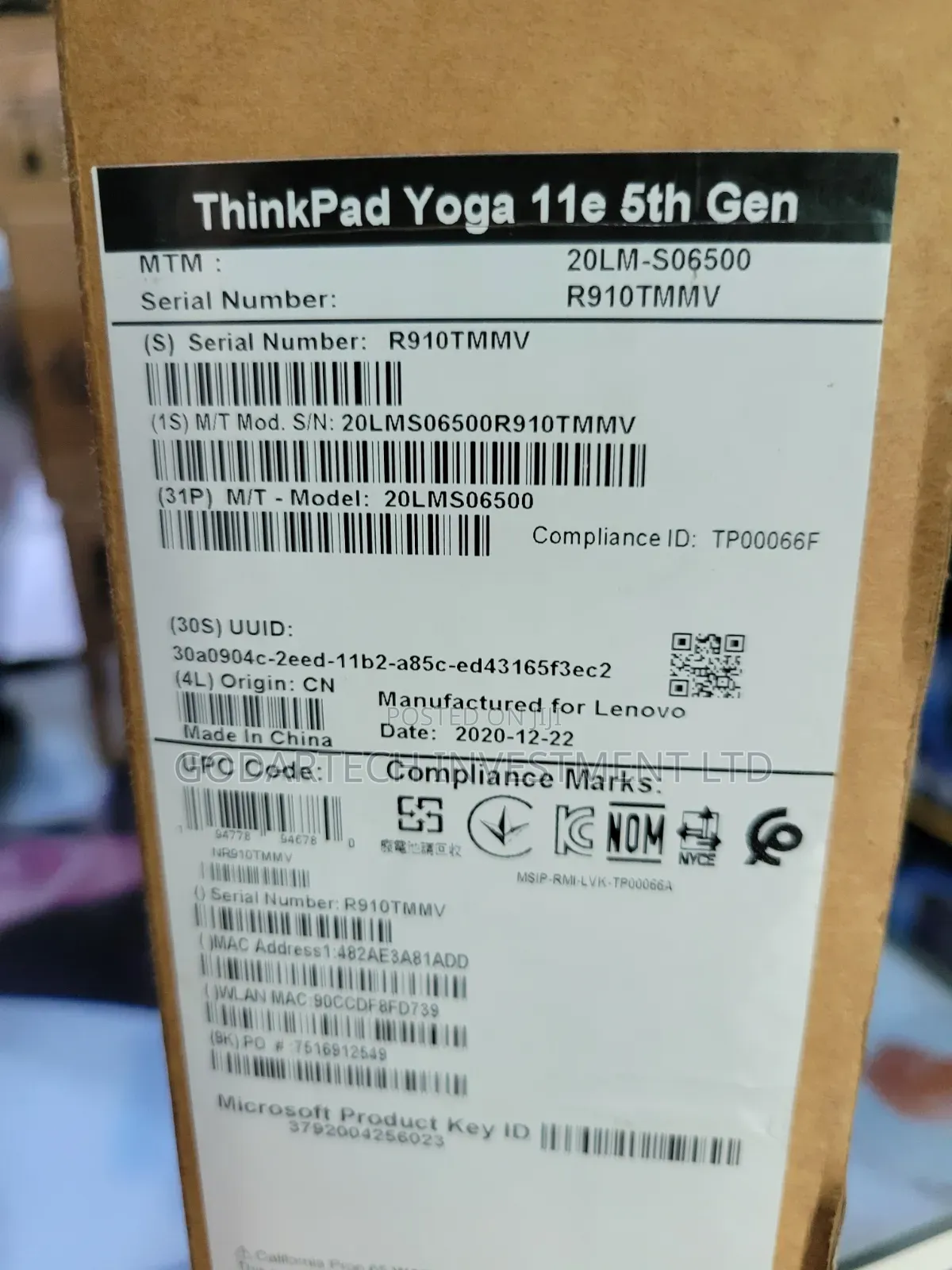 New Laptop Lenovo ThinkPad Yoga 4GB Intel Celeron SSD 128GB