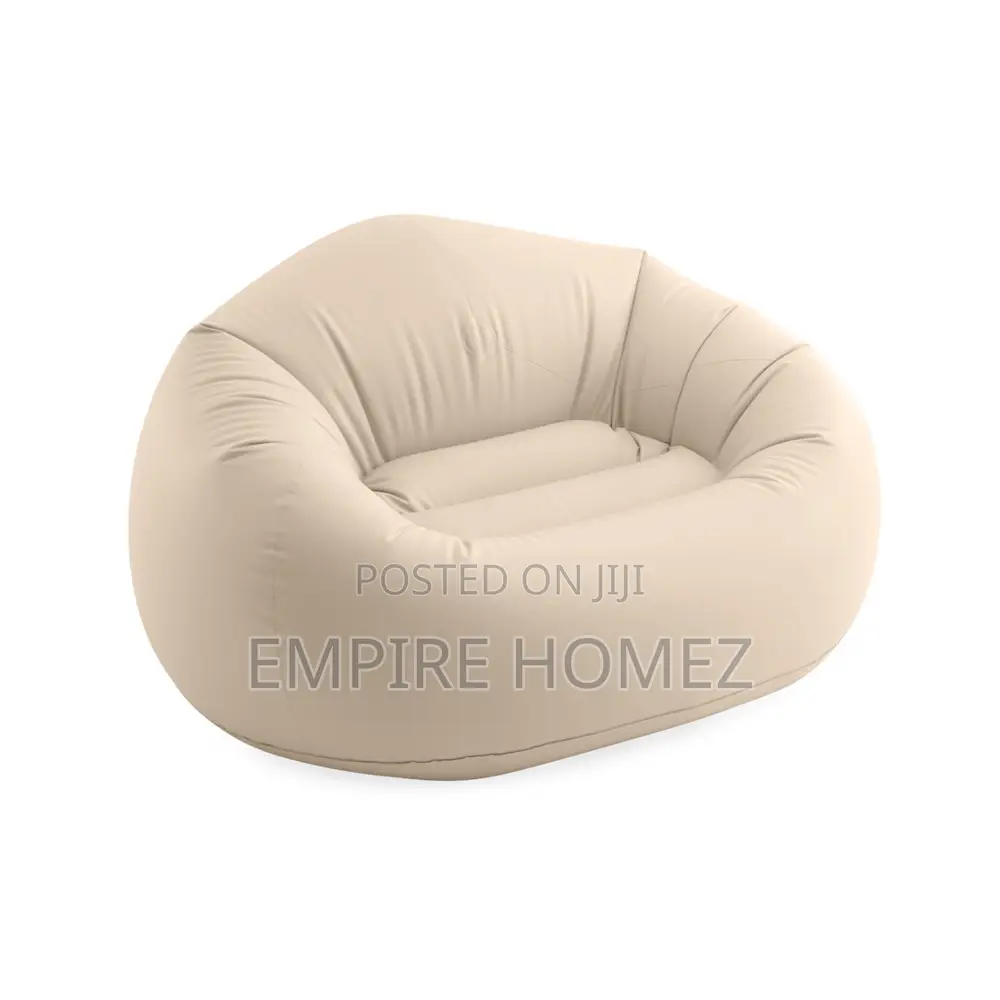Inflatable Beige Beanbag Chair