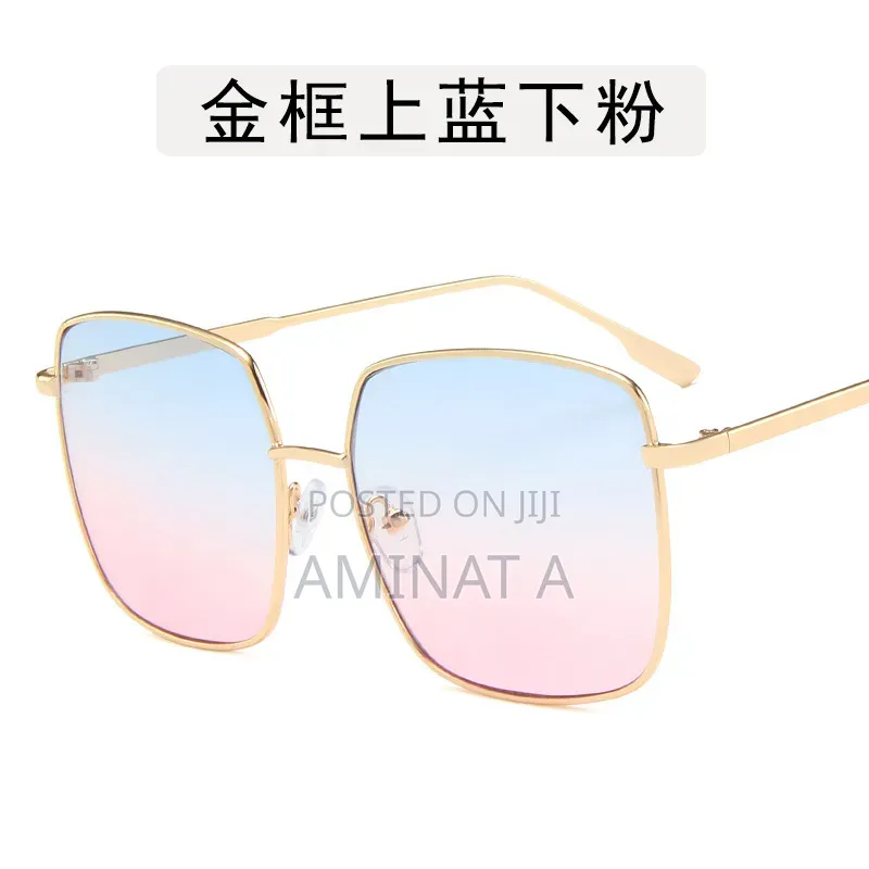 Metal Oversized Unisex Square Sunglasses
