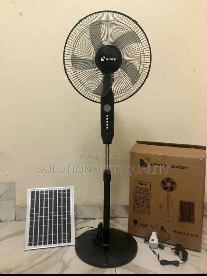 18inches Solar Rechargeable Fan Glory Solar High Quality