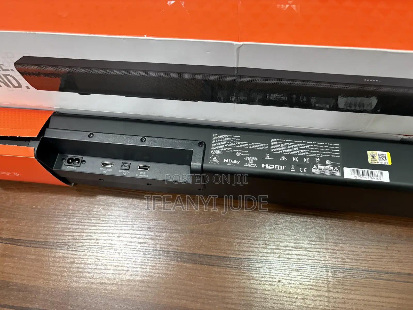 JBL Cinema Sb510 Soundbar 3.1