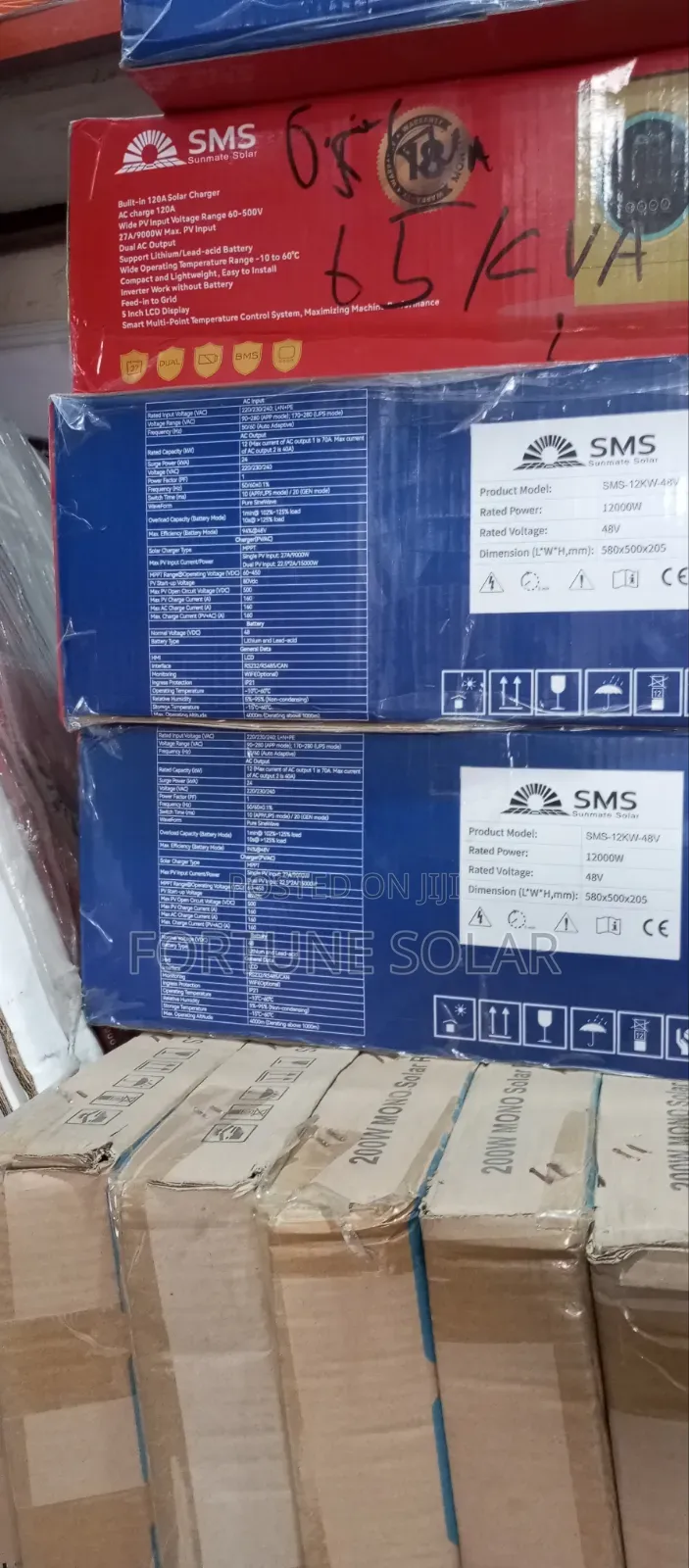 SMS Inverter 12kva 48v Hybrid Transformer Less With Digital Display