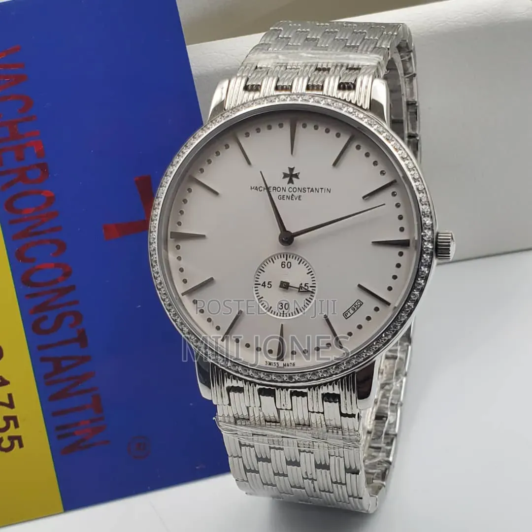 Men’S Luxury Silver Chain Strap Analog Watch | High-Grade | Quartz