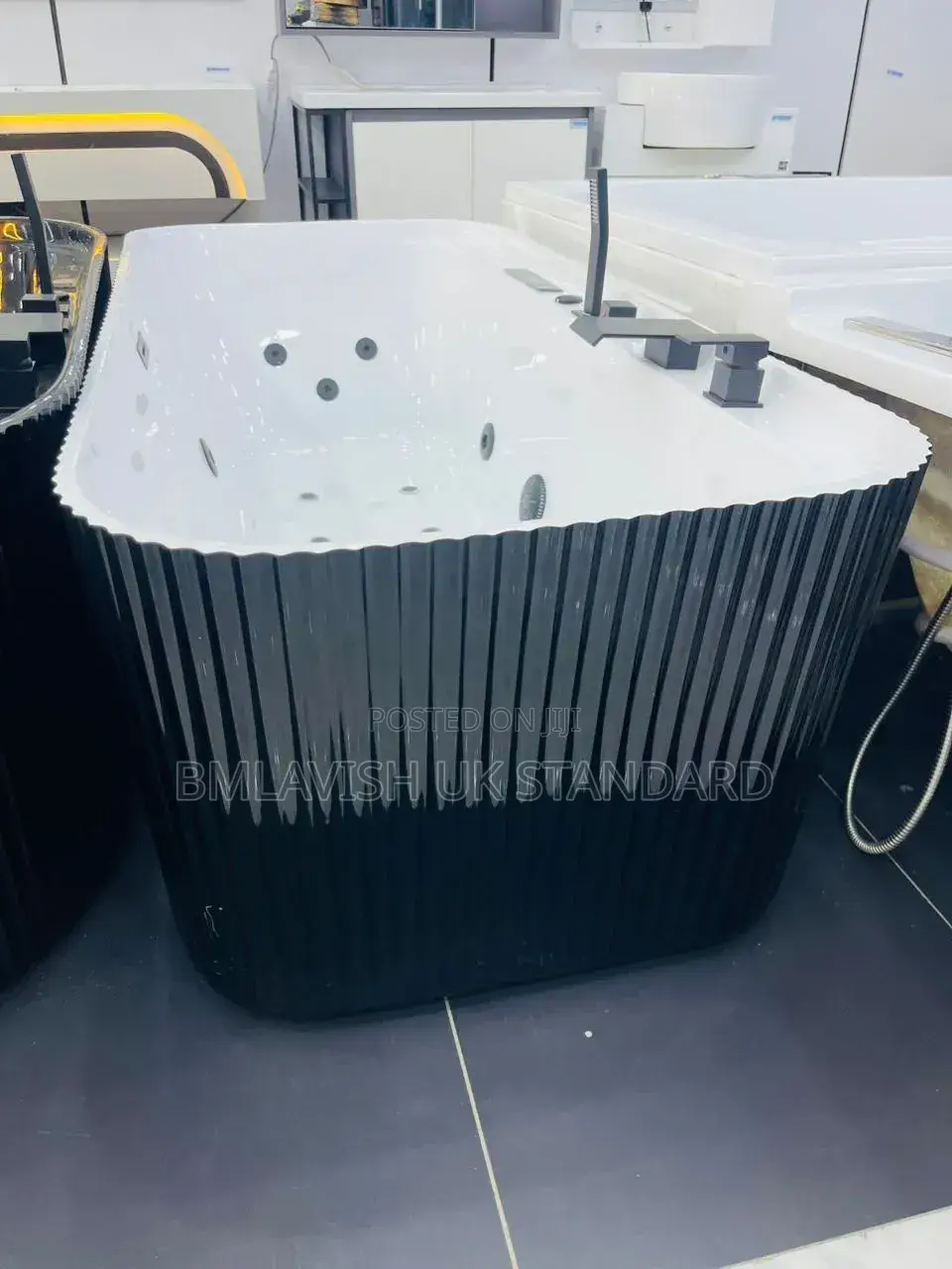 Single Jacuzzi With Black Accessories