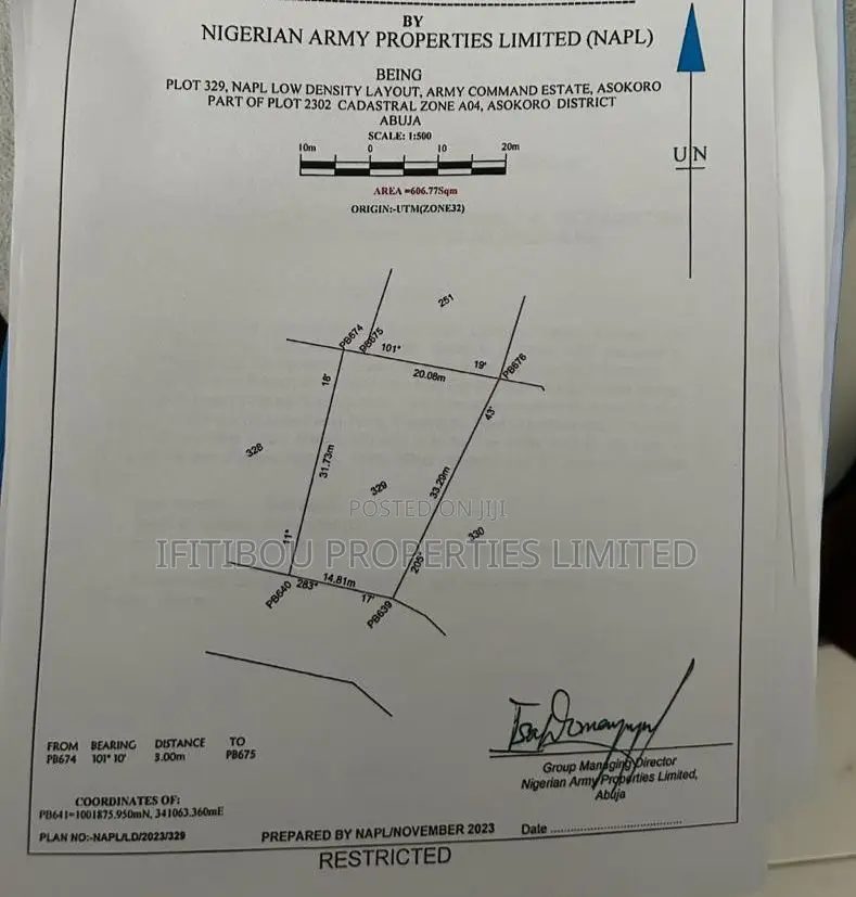 Asokoro Army Estate Land for Sale