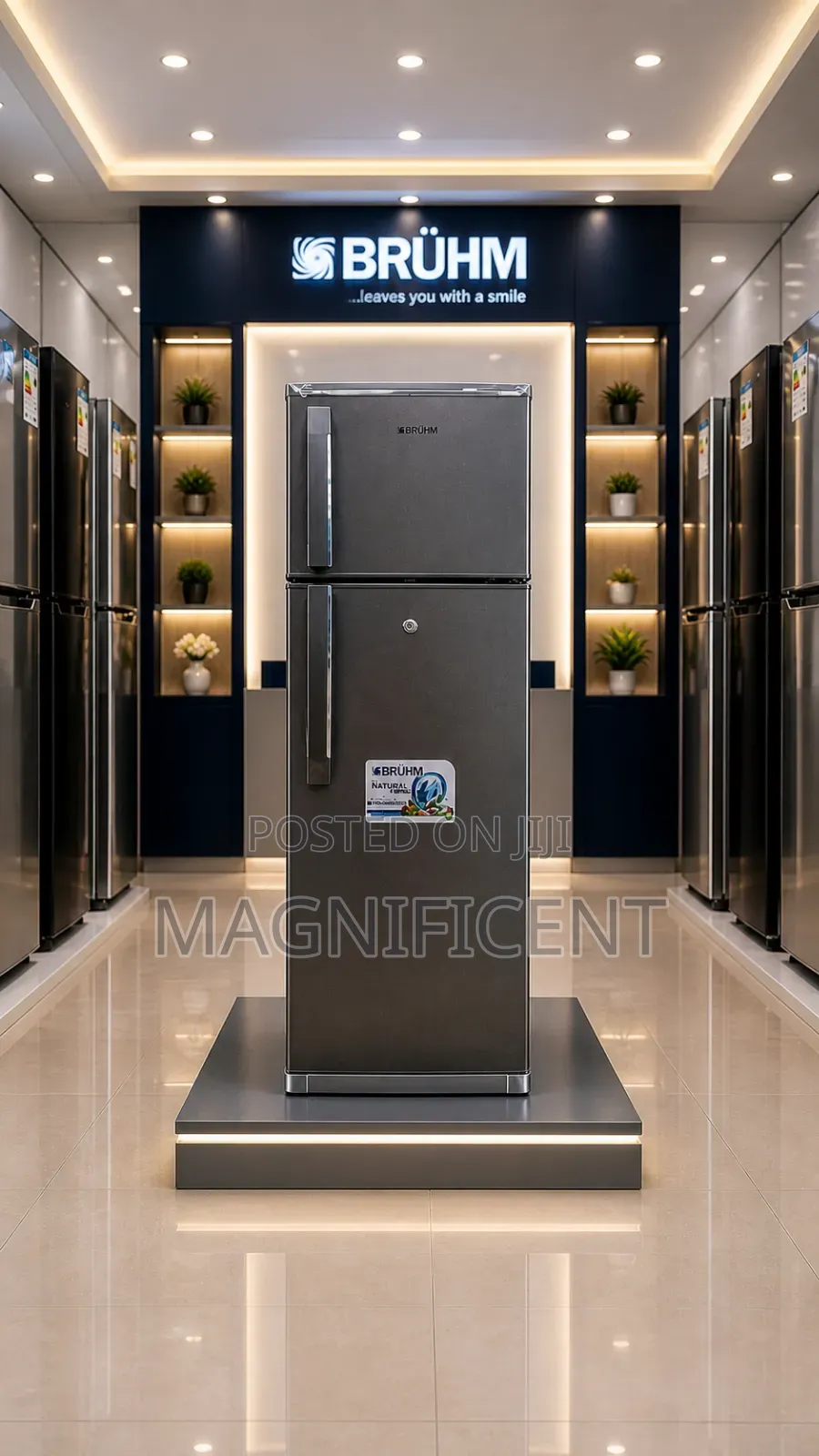 418l Bruhm Double Door Refrigerator – Powerful Cooling Energy Saving