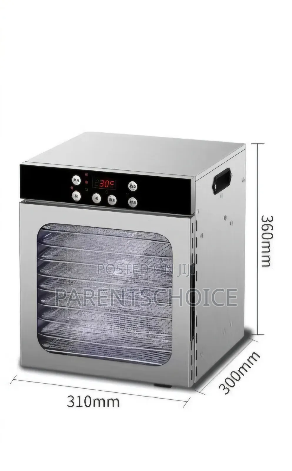 Stainless Steel Digital Food Dehydrator - 10 Trays