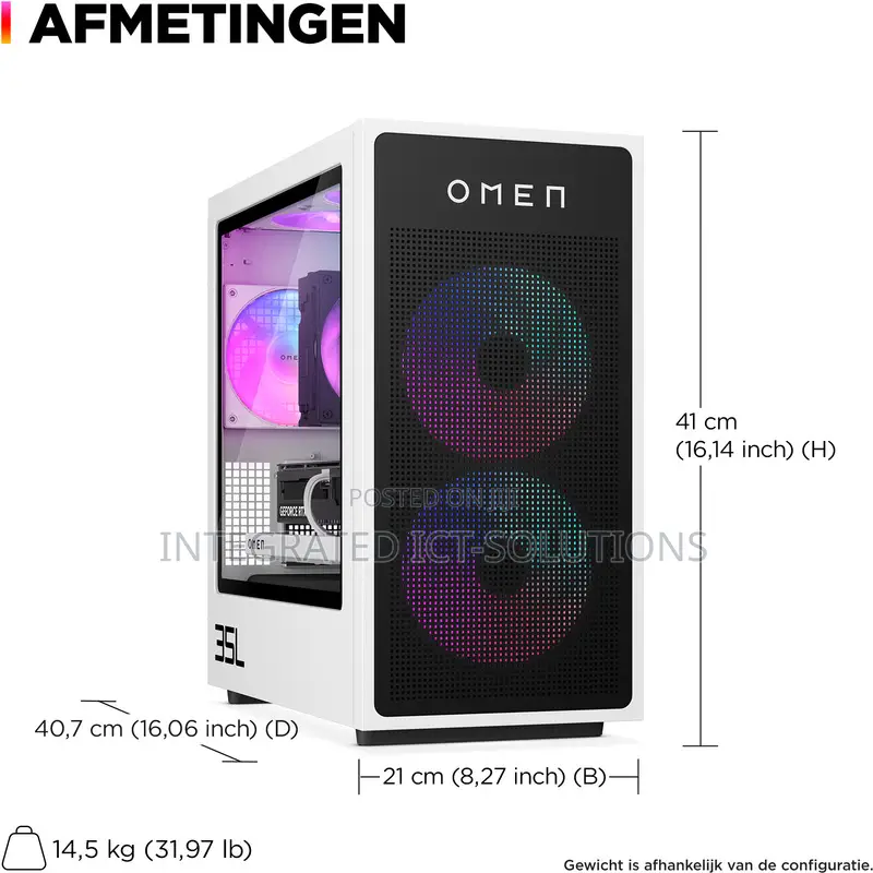 New Desktop Computer HP OMEN 35L Gaming Desktop 16GB AMD Ryzen 7 SSD 1T