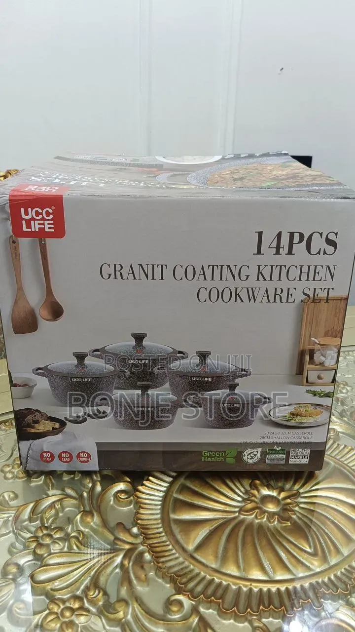 14 Pieces Ucc Life Granite Coating Cookware Set