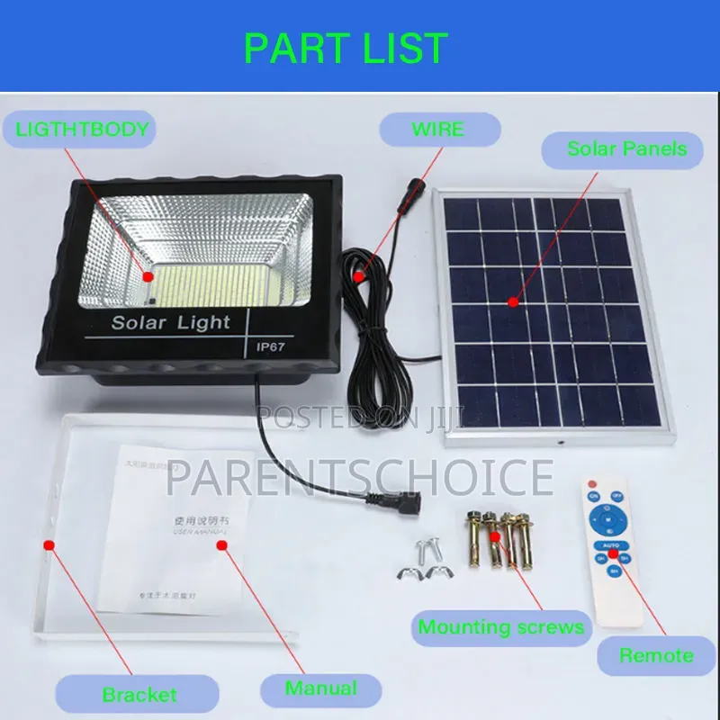 500w Powerful Solar Remote Flood Lights Outdoor Lighting Waterproof