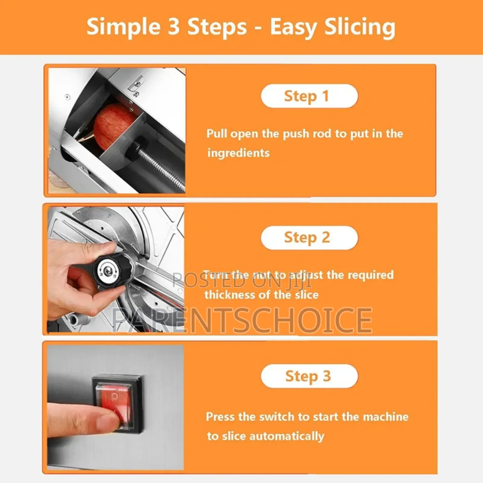 Thickness Adjustable Stainless Steel Food Slicer Cutter - Small/Big