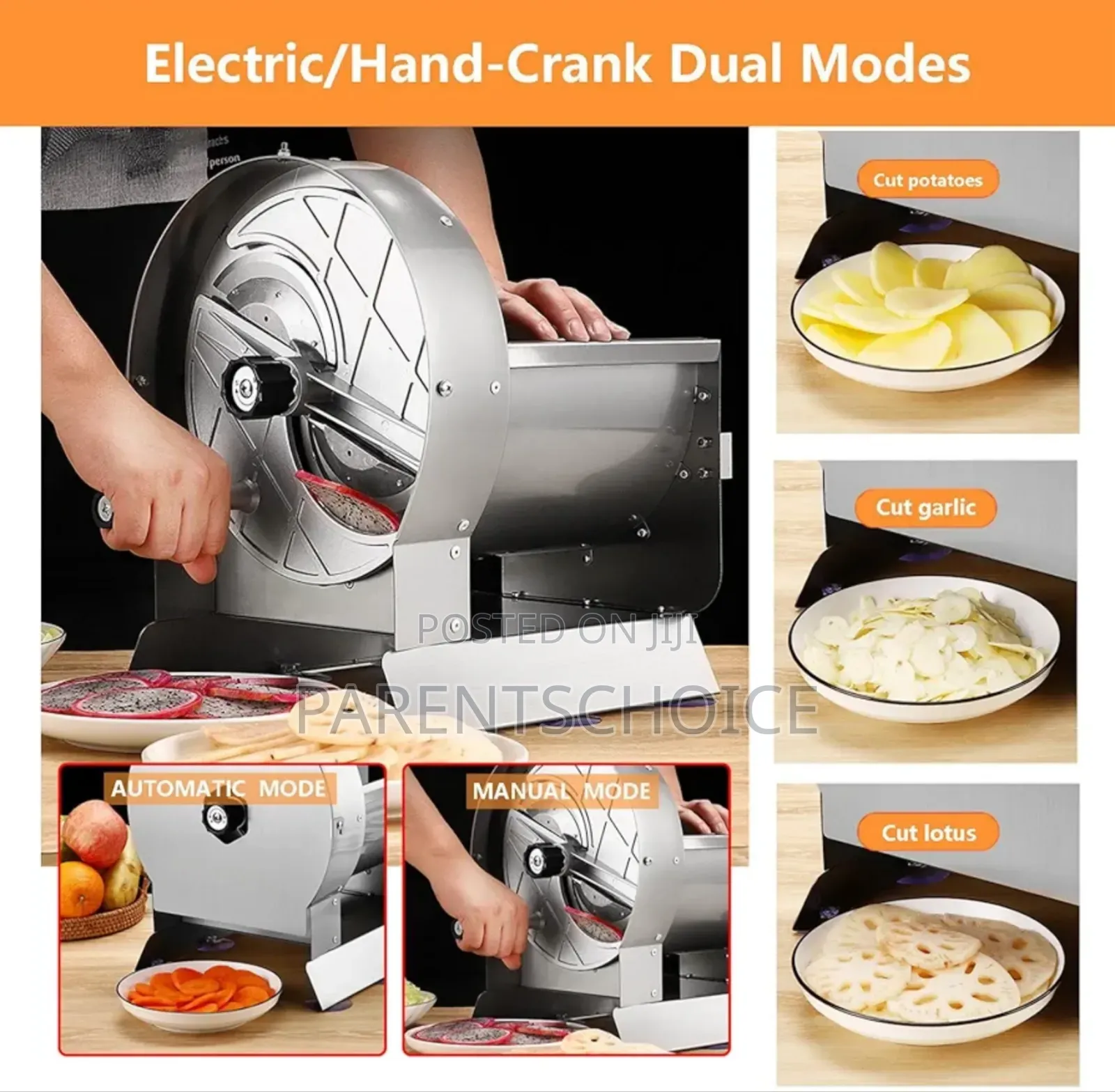 Thickness Adjustable Stainless Steel Food Slicer Cutter - Small/Big