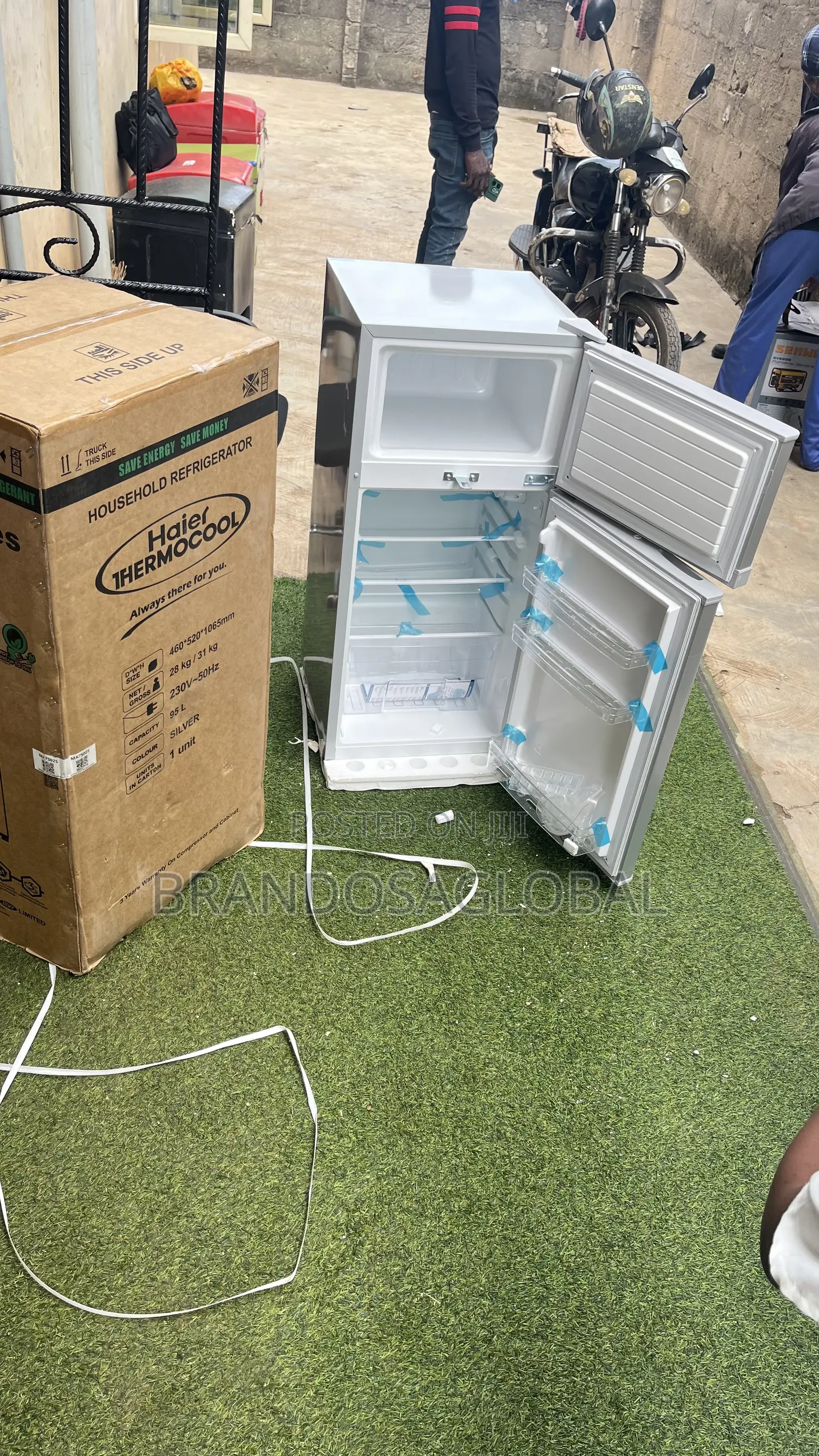 Haier Thermocool 95l Double Door [Hrf95bex] Reliable Household Fridge