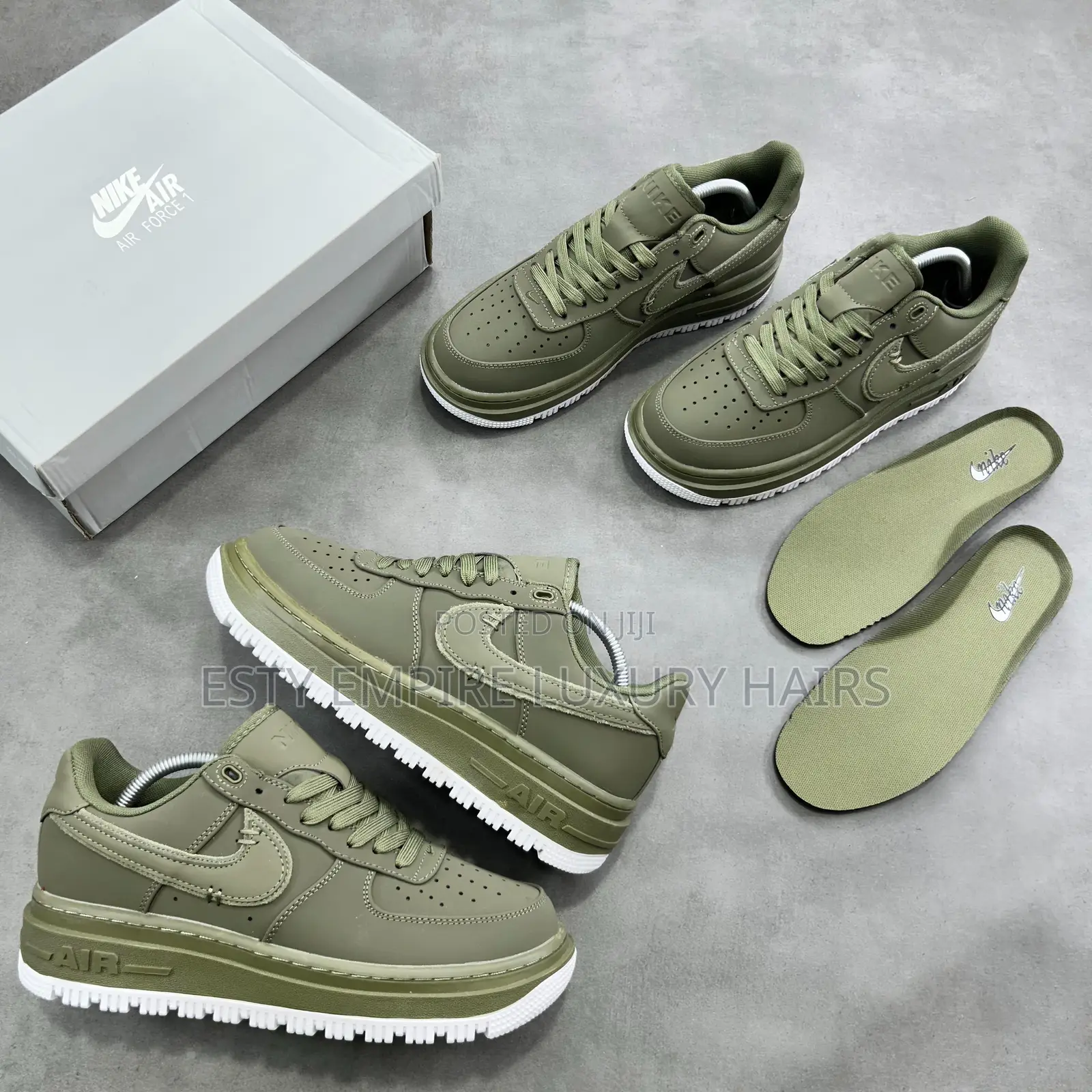 New Nike Air Force 1 Luxe ‘Olive Green’ ” Snks”*