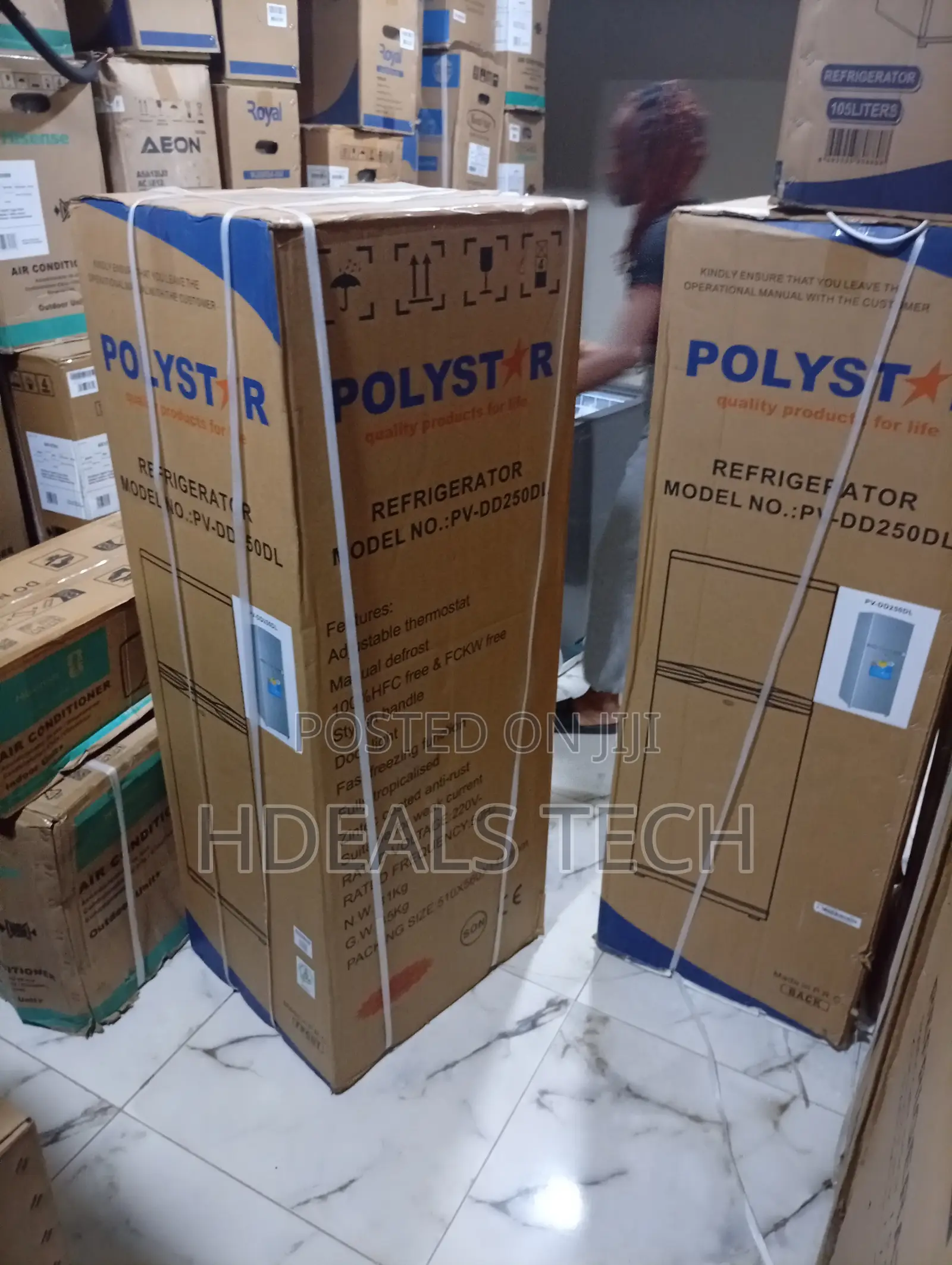 Polystar Double Door Fridge 250l –For Homes