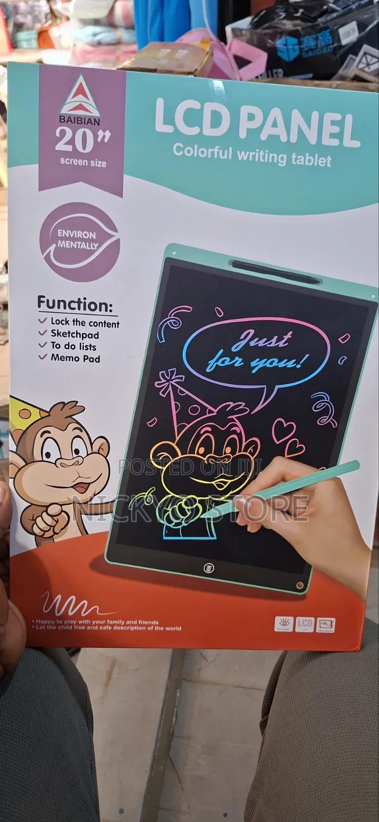 20 Inches LCD Writing Tablet – Large Colorful Digital Drawing Board