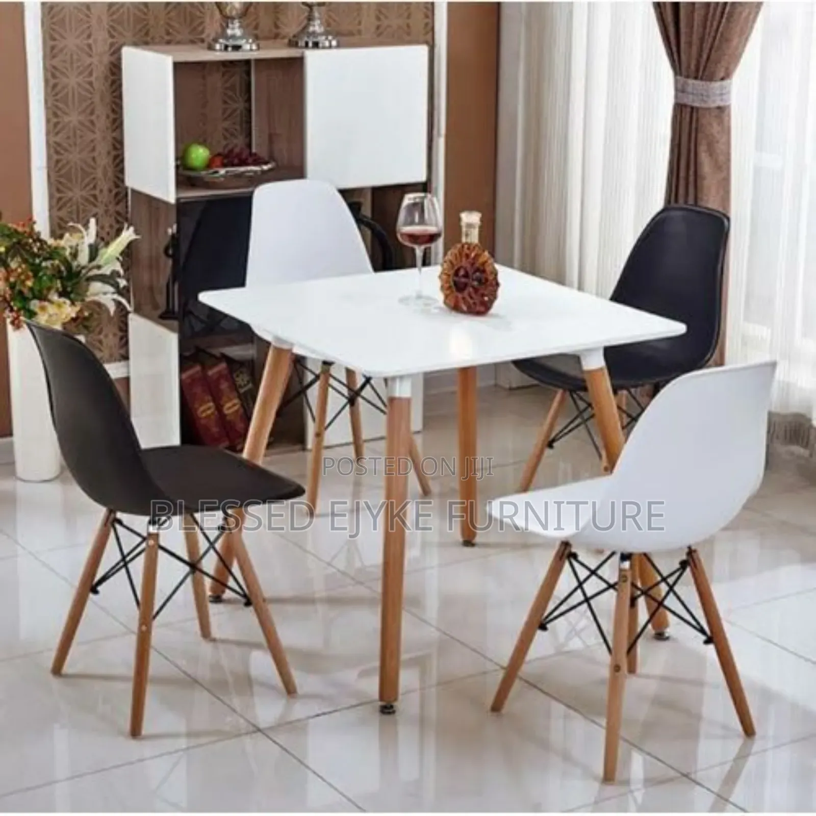 Beechwood Restaurant Dining Table + 4 Dining Chairs