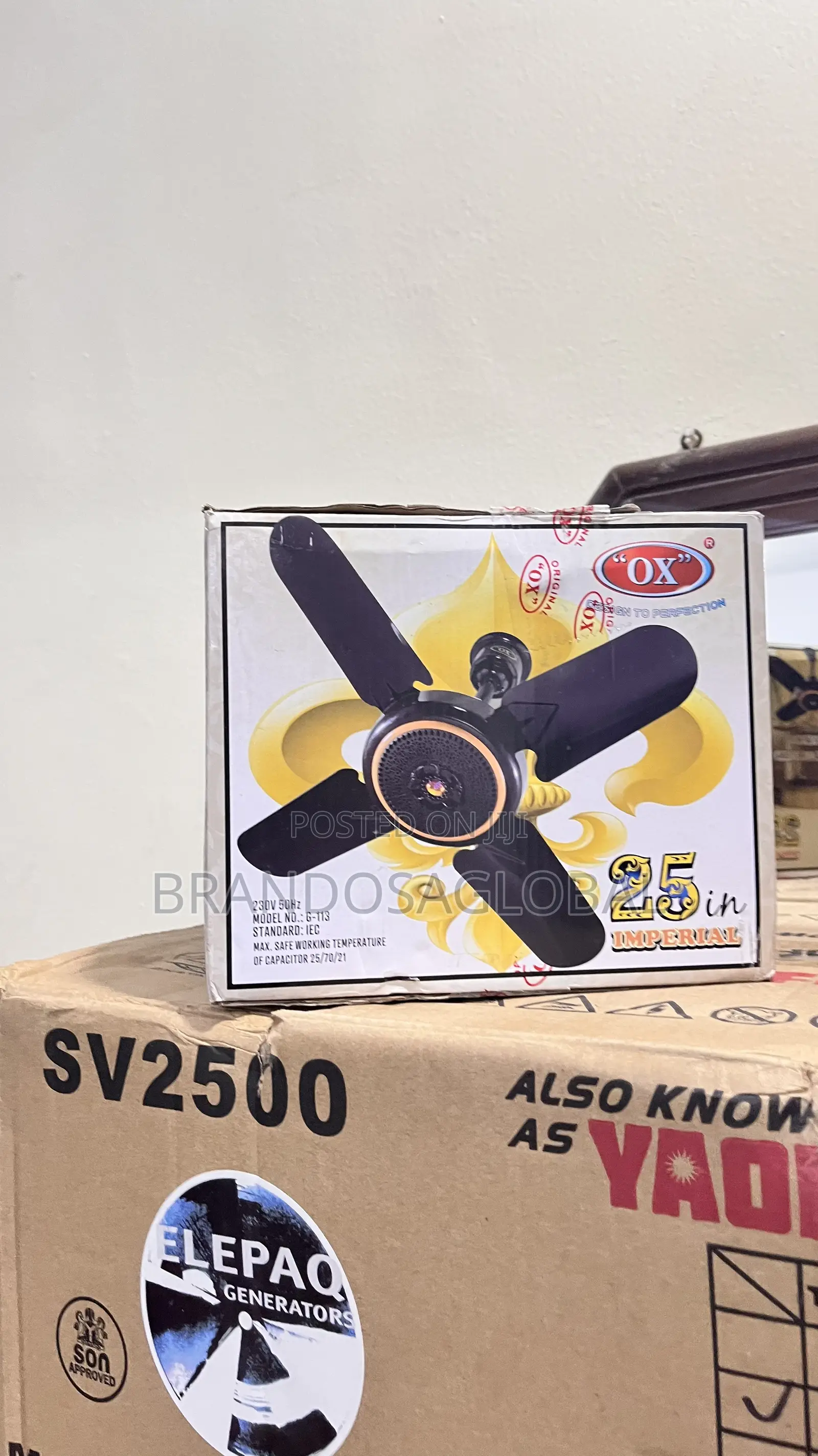 Ox Ceiling Fan 25 Inches [G-113] – Durable Motor Ceiling Fan Unit