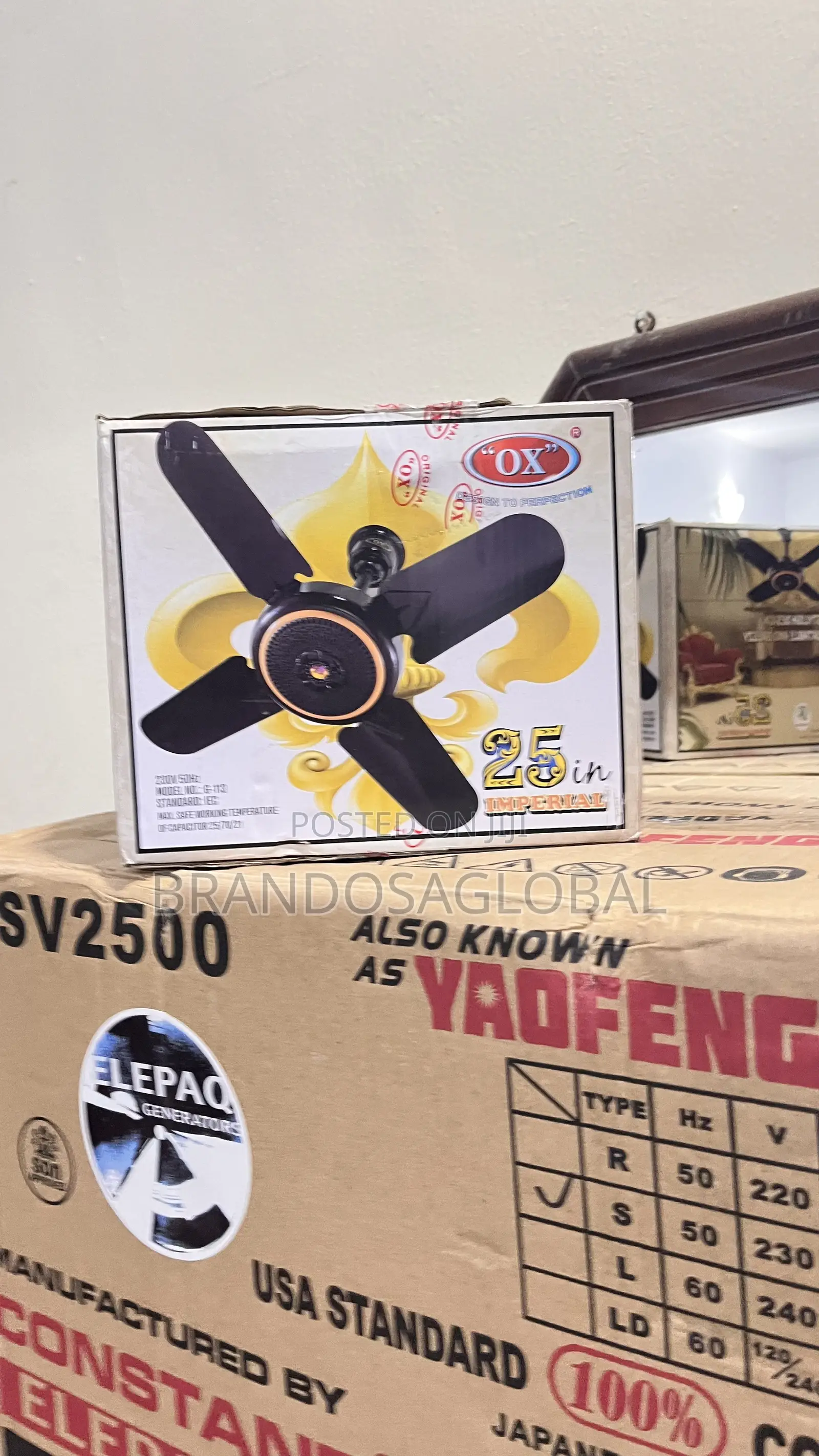Ox Ceiling Fan 25 Inches [G-113] – Quiet Operation Ceiling Fan System
