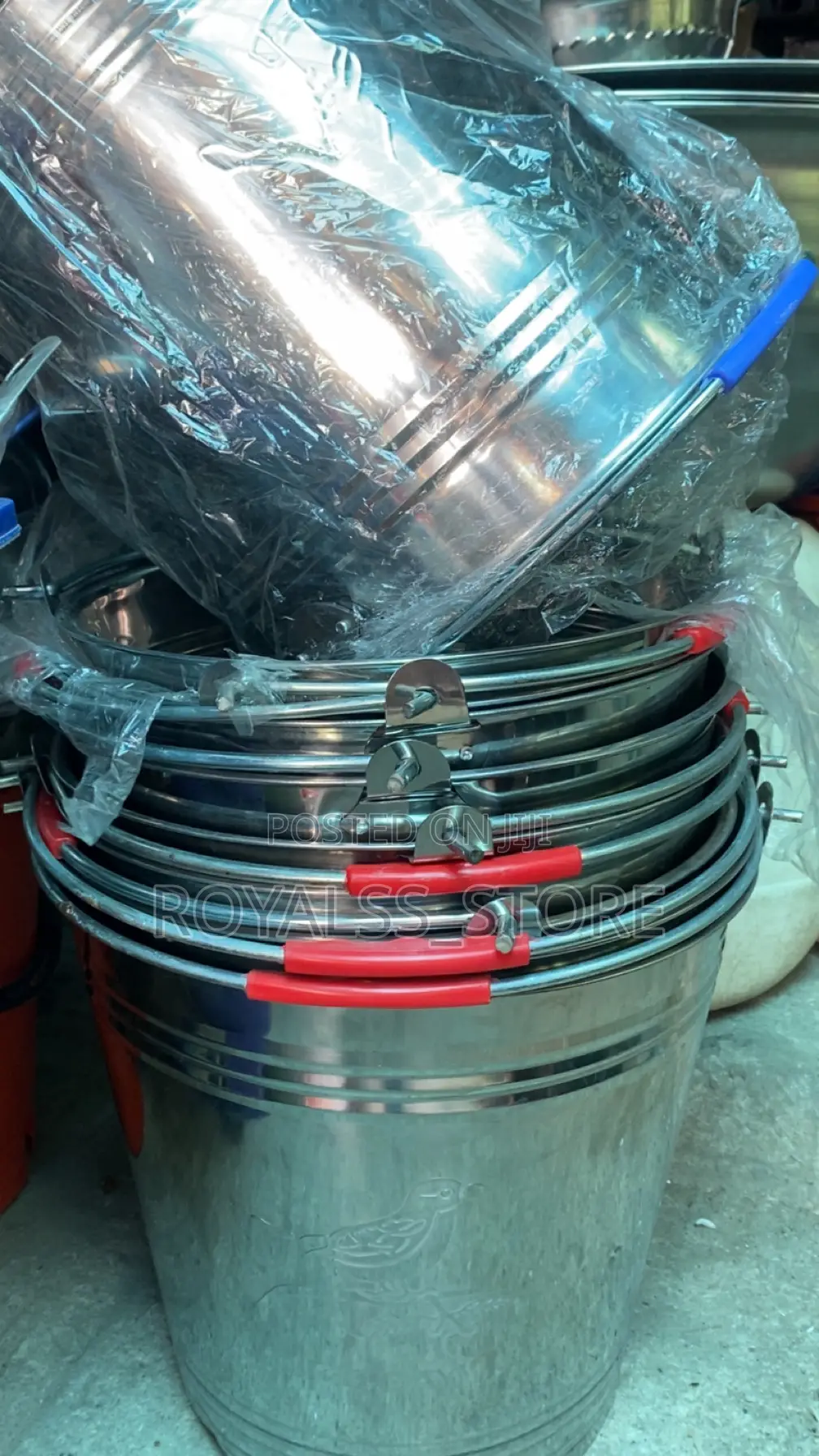 Stainless Steel Water Buckets With Handles