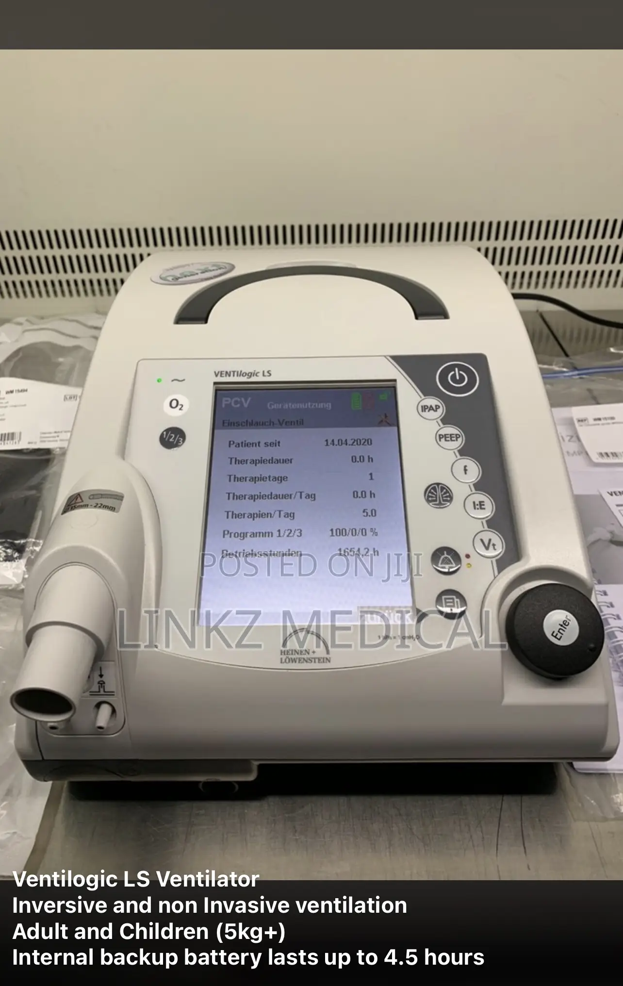 Brand New Portable Ventilogic Lowestein Ls Ventilator