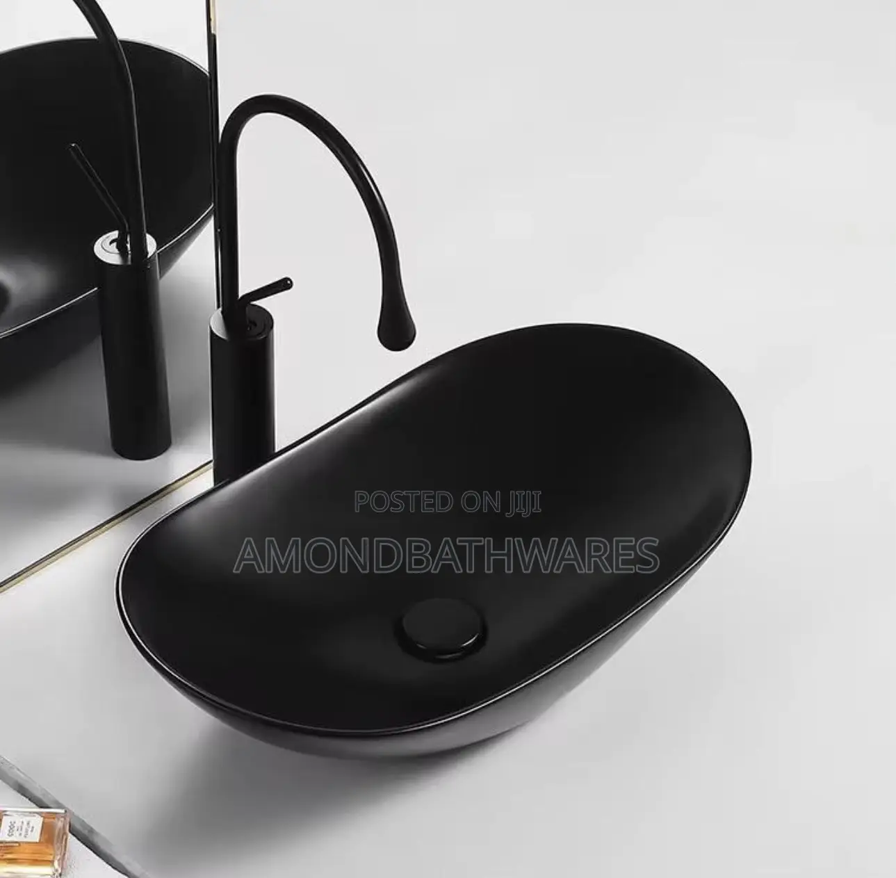 Matt Black Countertop Sleek Basin