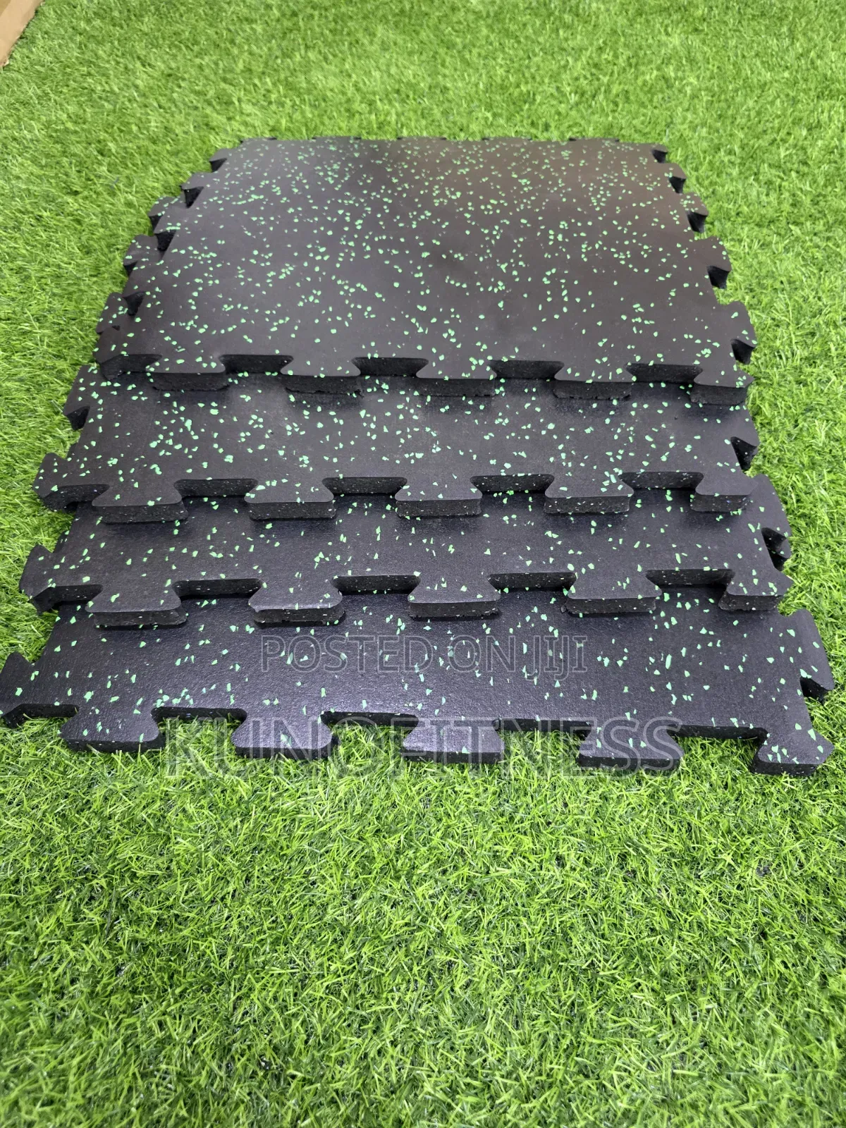 Rubber Gym Floor Mat 20mm Heavy Duty Interlocking – 4pcs