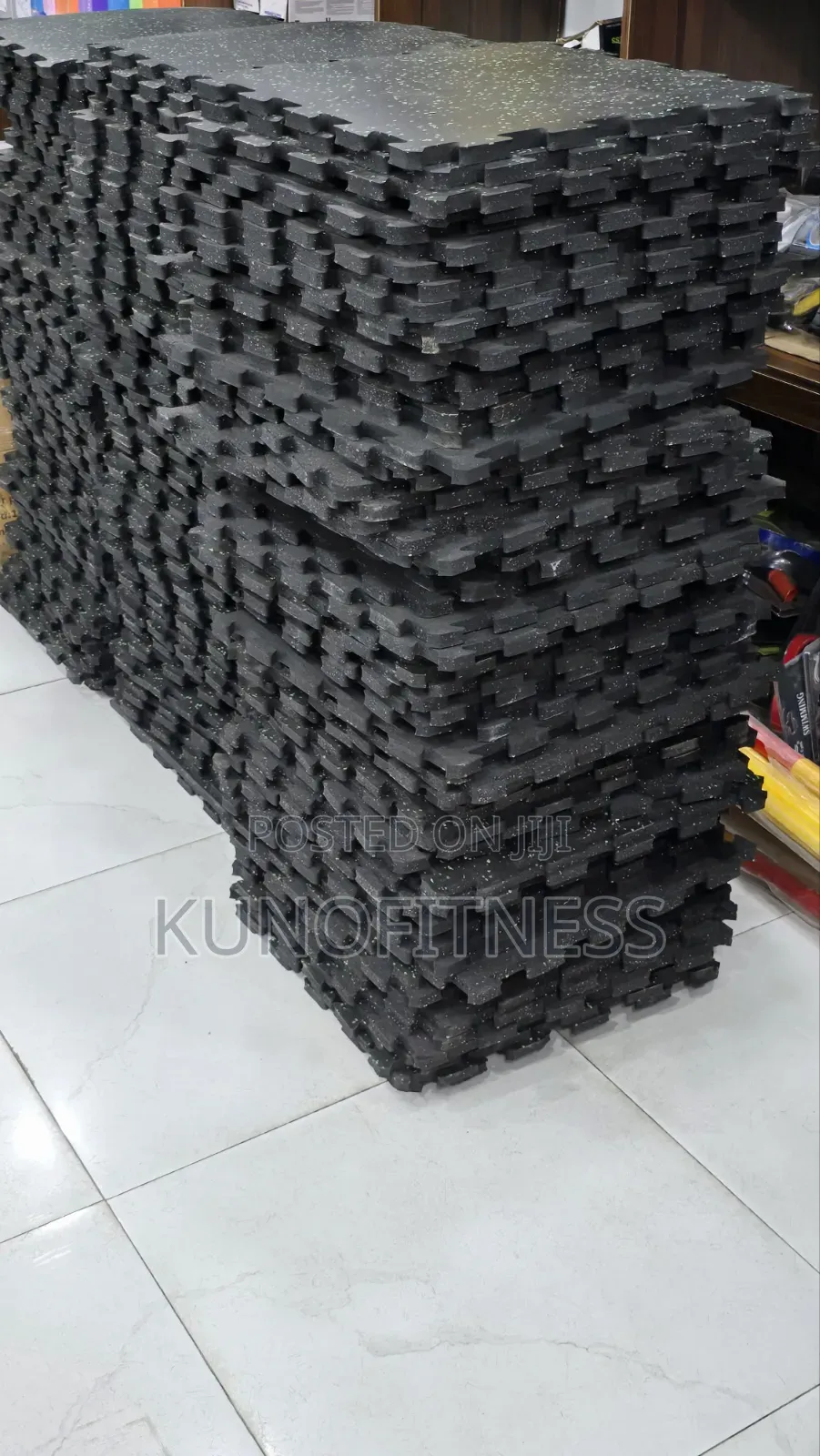 20mm Interlocking Rubber Gym Mat Heavy Duty – 4pcs/SQM