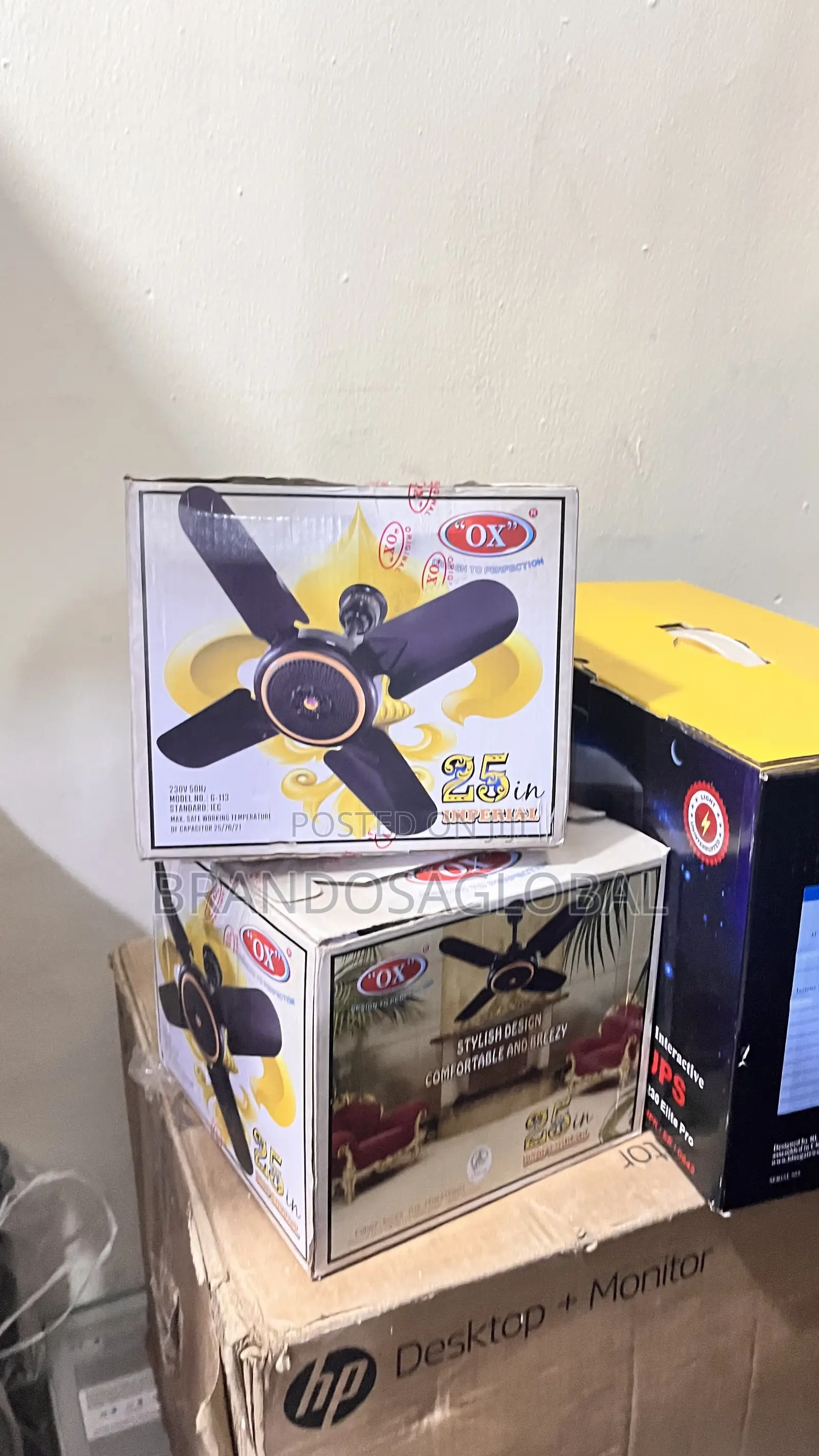 Ox Ceiling Fan 25 Inches [G-113] – Compact Airflow Fan Unit
