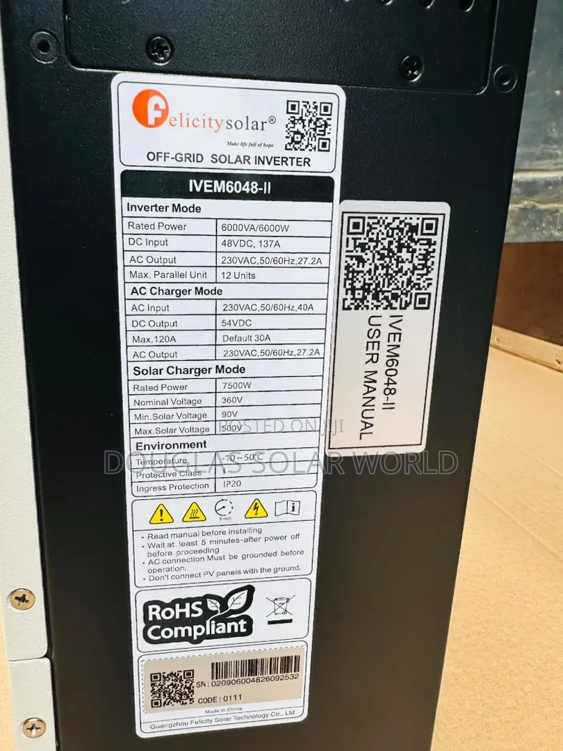 6kva 48v Felicity Hybrid Inverter