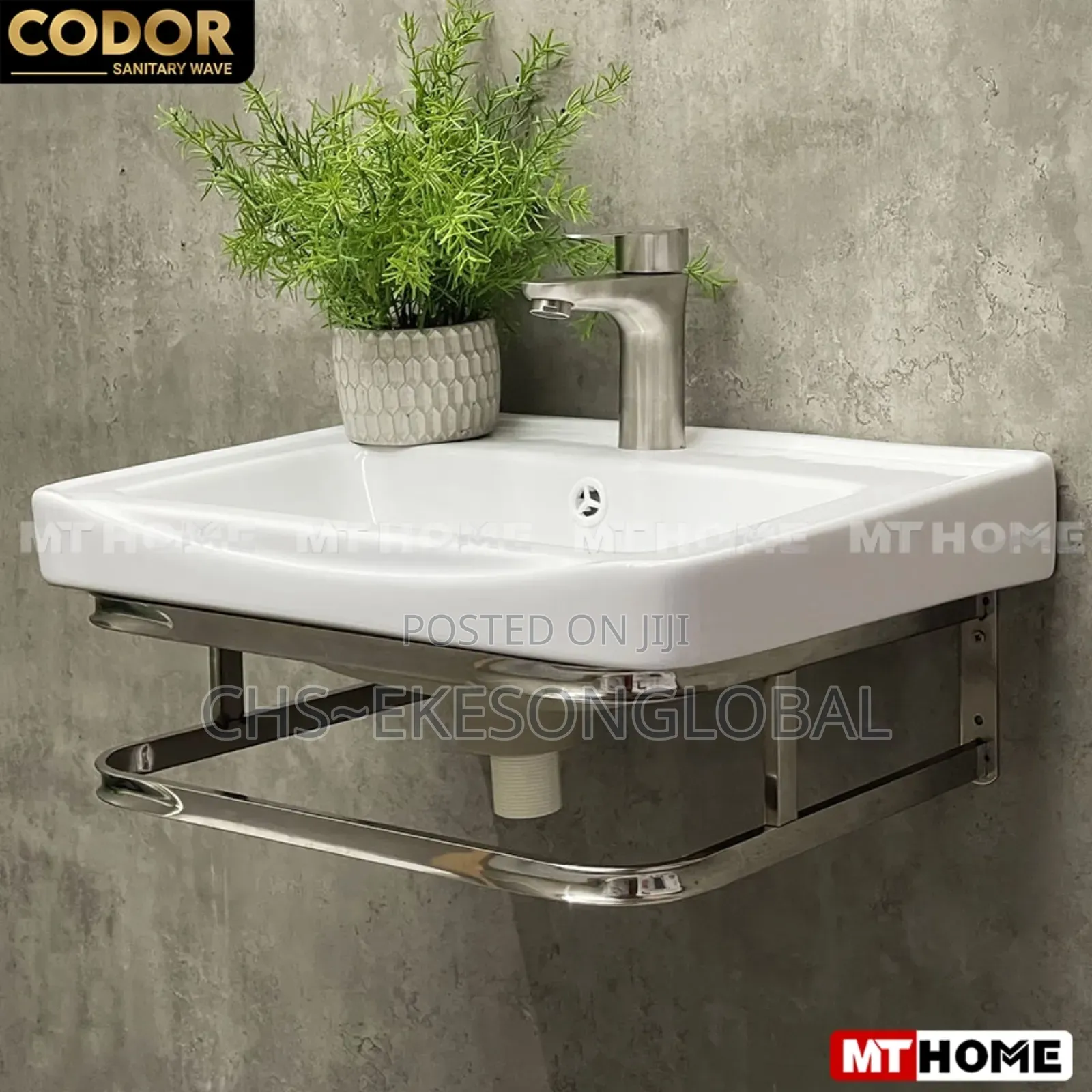 Wall Wash Hands Basin With Towel Rack